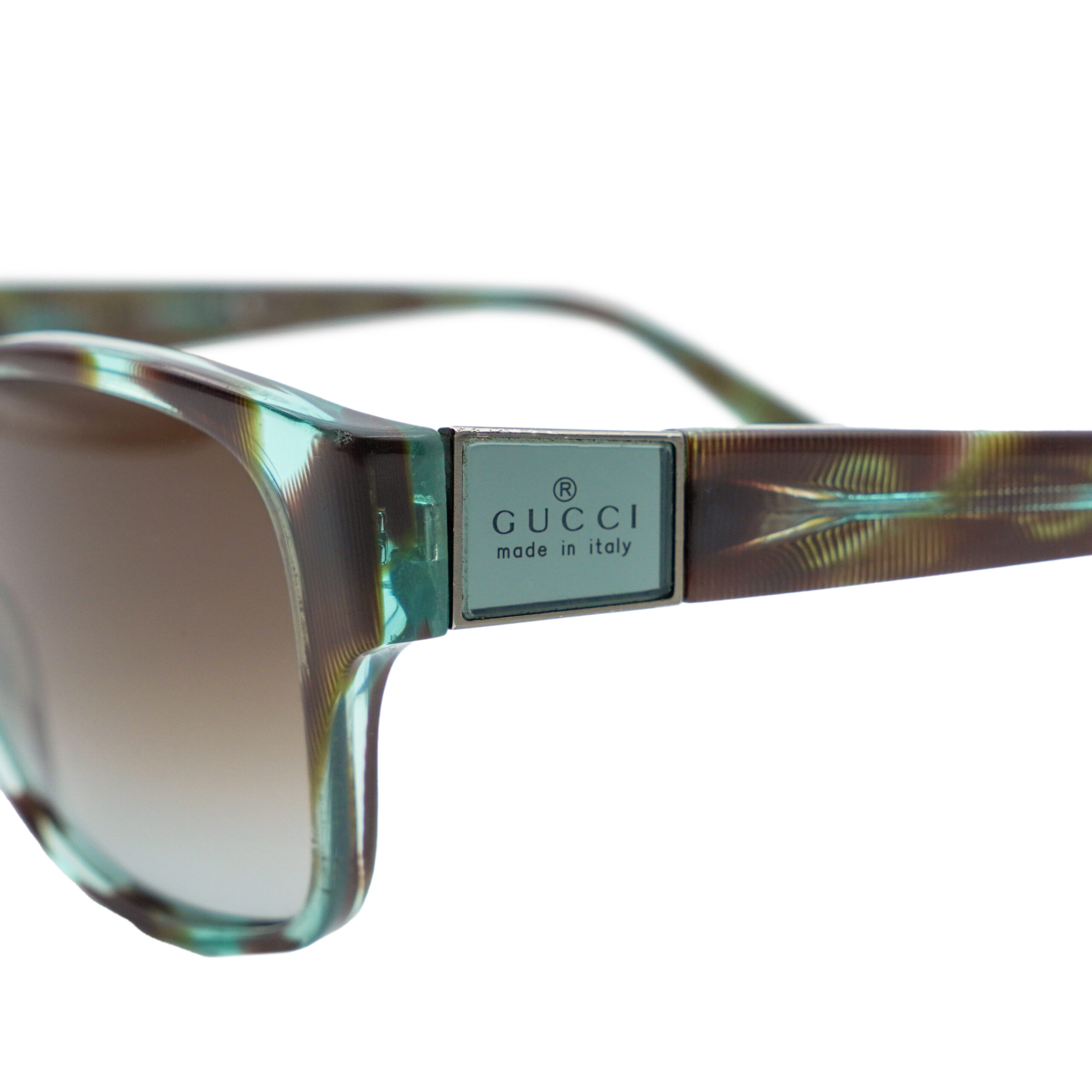 Vintage Gucci GG 3208 Aqua Marbled Logo Gradient Sunglasses — photo 5