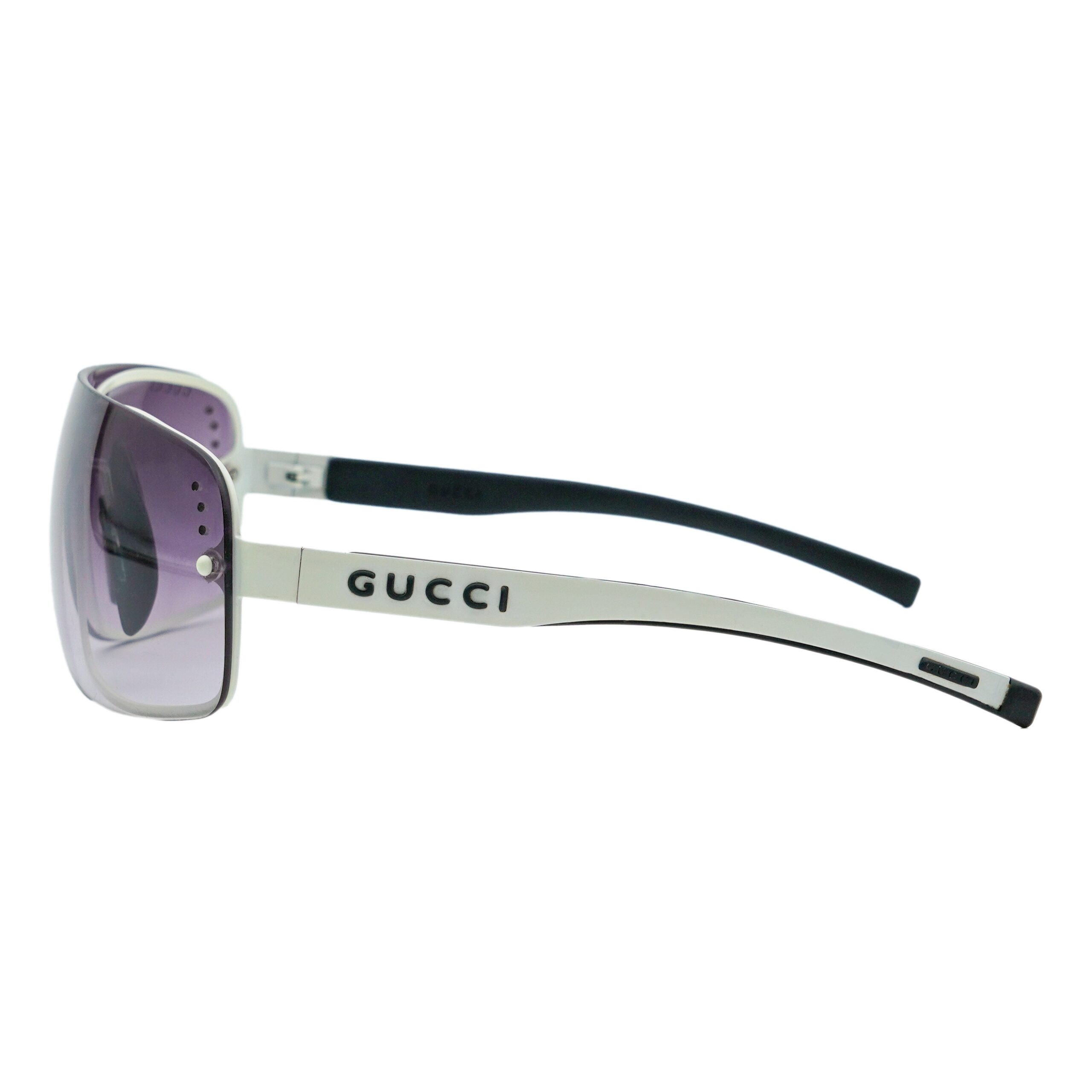 Vintage Gucci GG 1828 Logo Dual Lens Shield Mask Sunglasses — photo 5