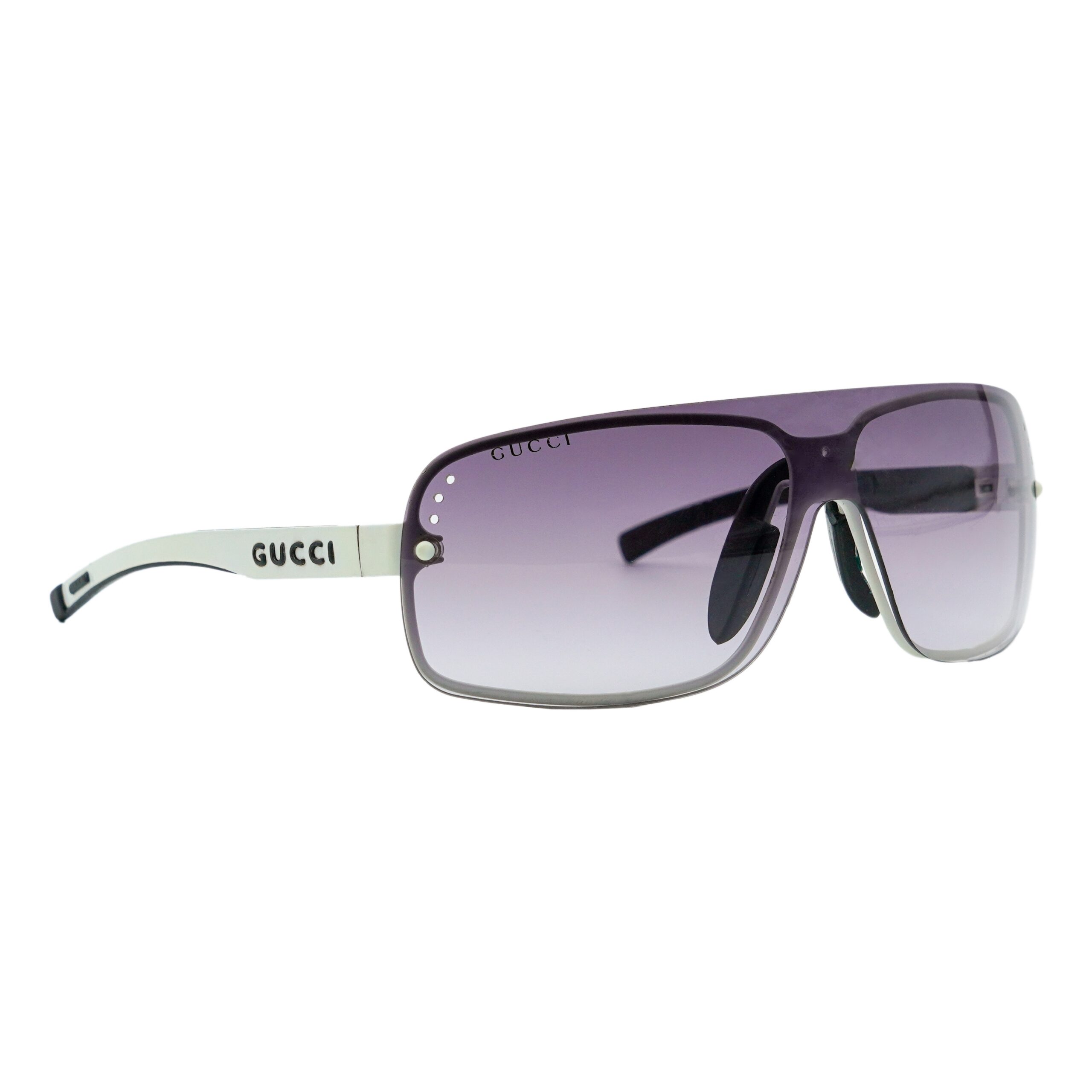 Vintage Gucci GG 1828 Logo Dual Lens Shield Mask Sunglasses — photo 4
