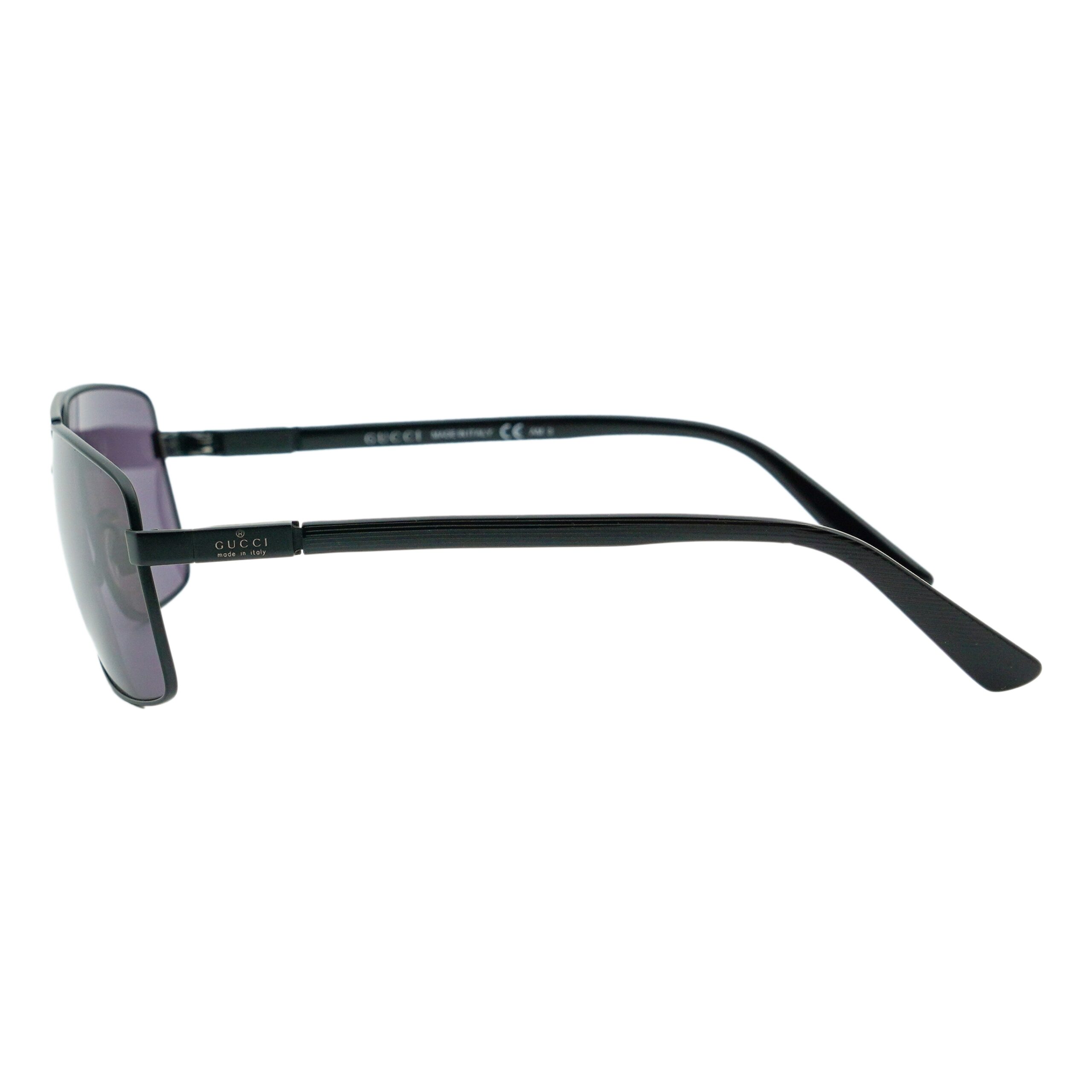 Vintage Gucci GG 1950 Black Logo Rectangular Sunglasses — photo 3