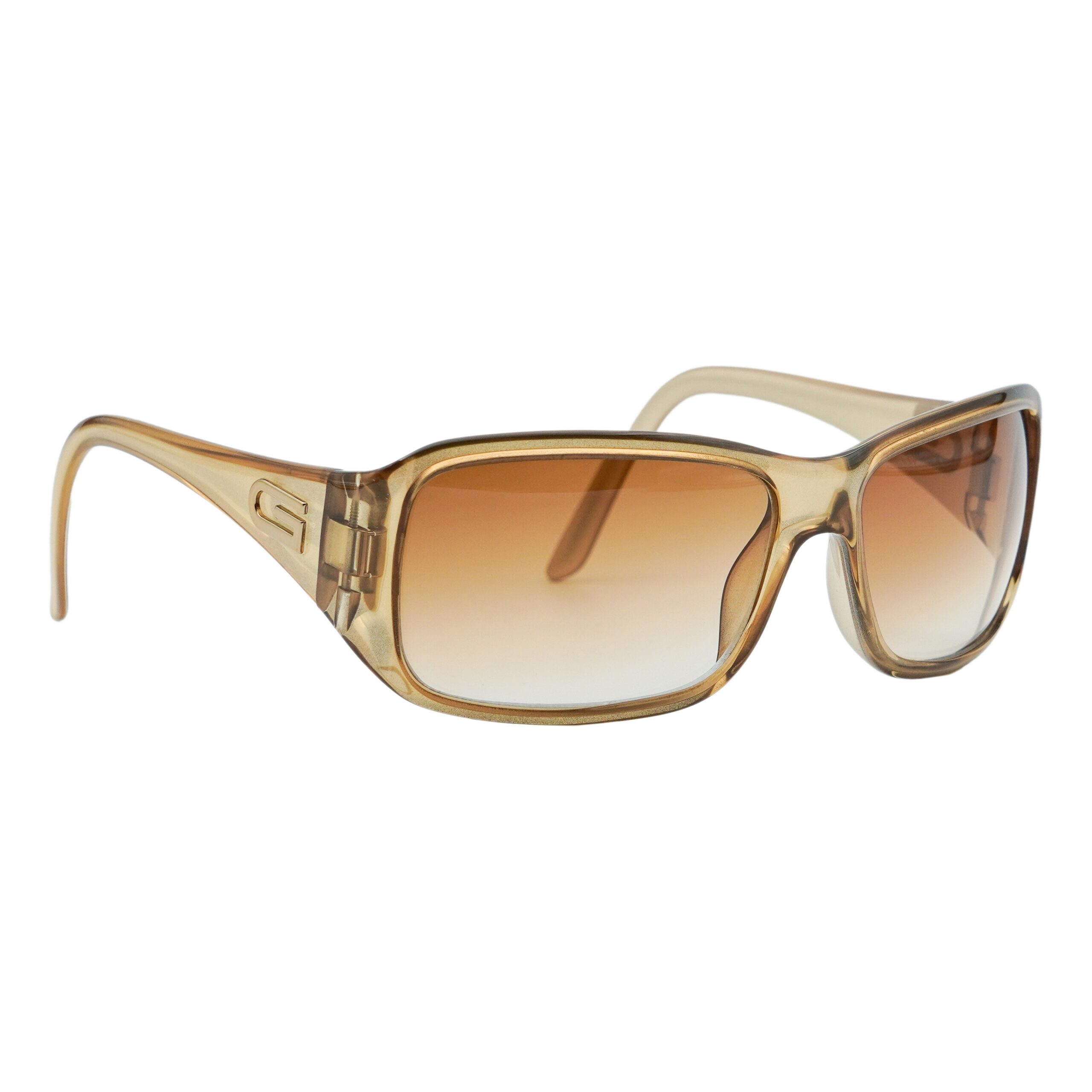 Vintage Gucci GG 2550 Logo Amber Gradient Optyl Sunglasses