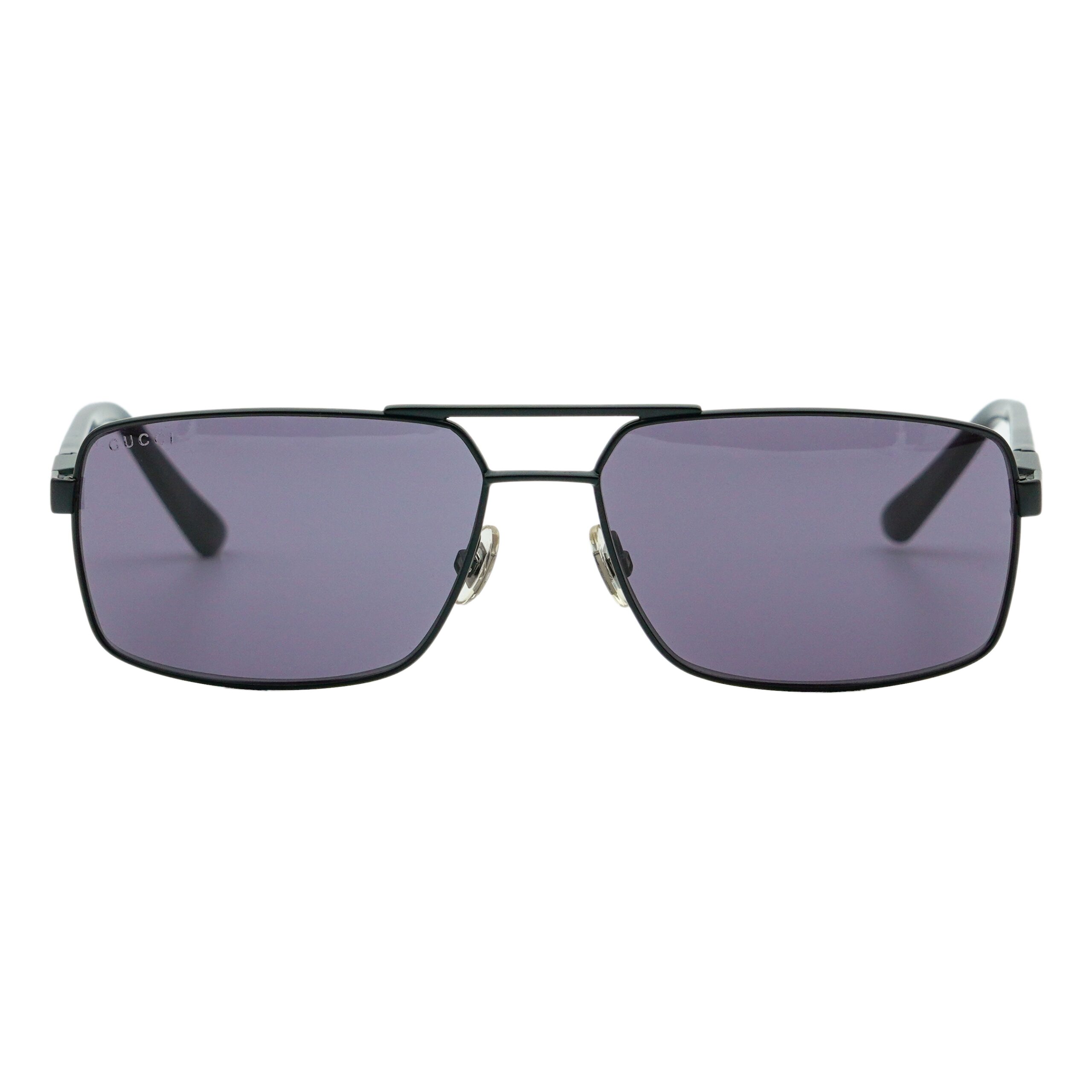 Vintage Gucci GG 1950 Black Logo Rectangular Sunglasses — photo 2