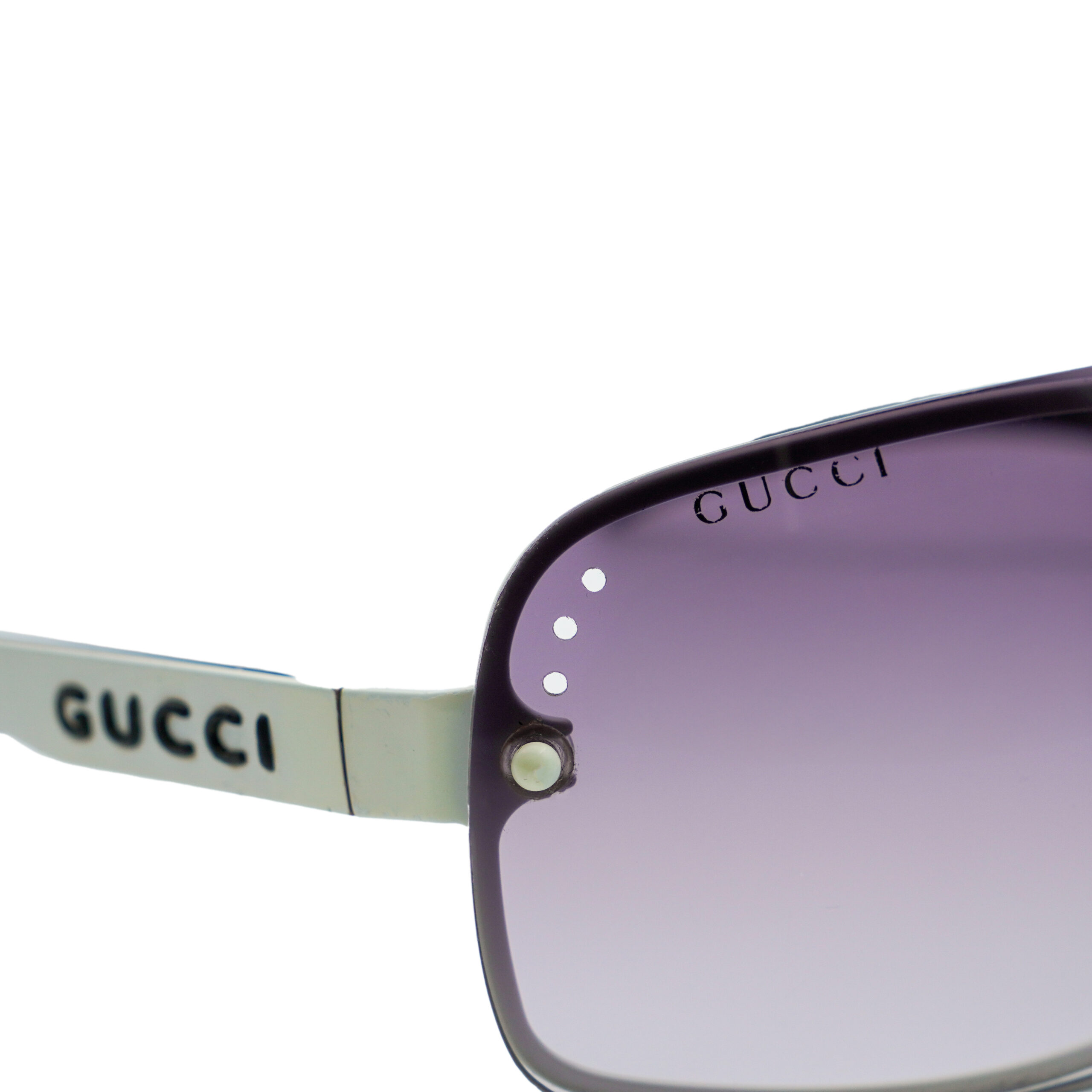 Vintage Gucci GG 1828 Logo Dual Lens Shield Mask Sunglasses — photo 7
