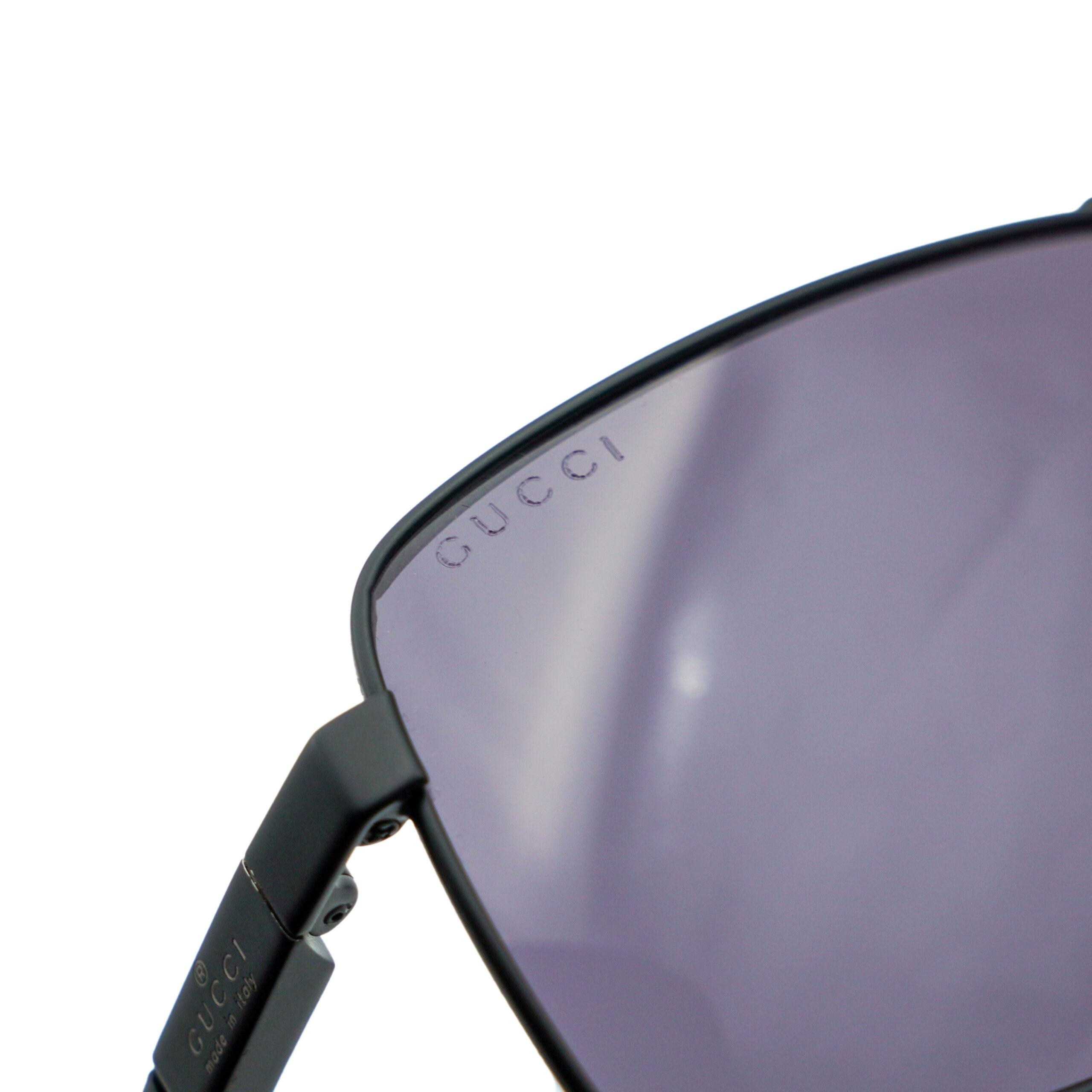 Vintage Gucci GG 1950 Black Logo Rectangular Sunglasses — photo 5