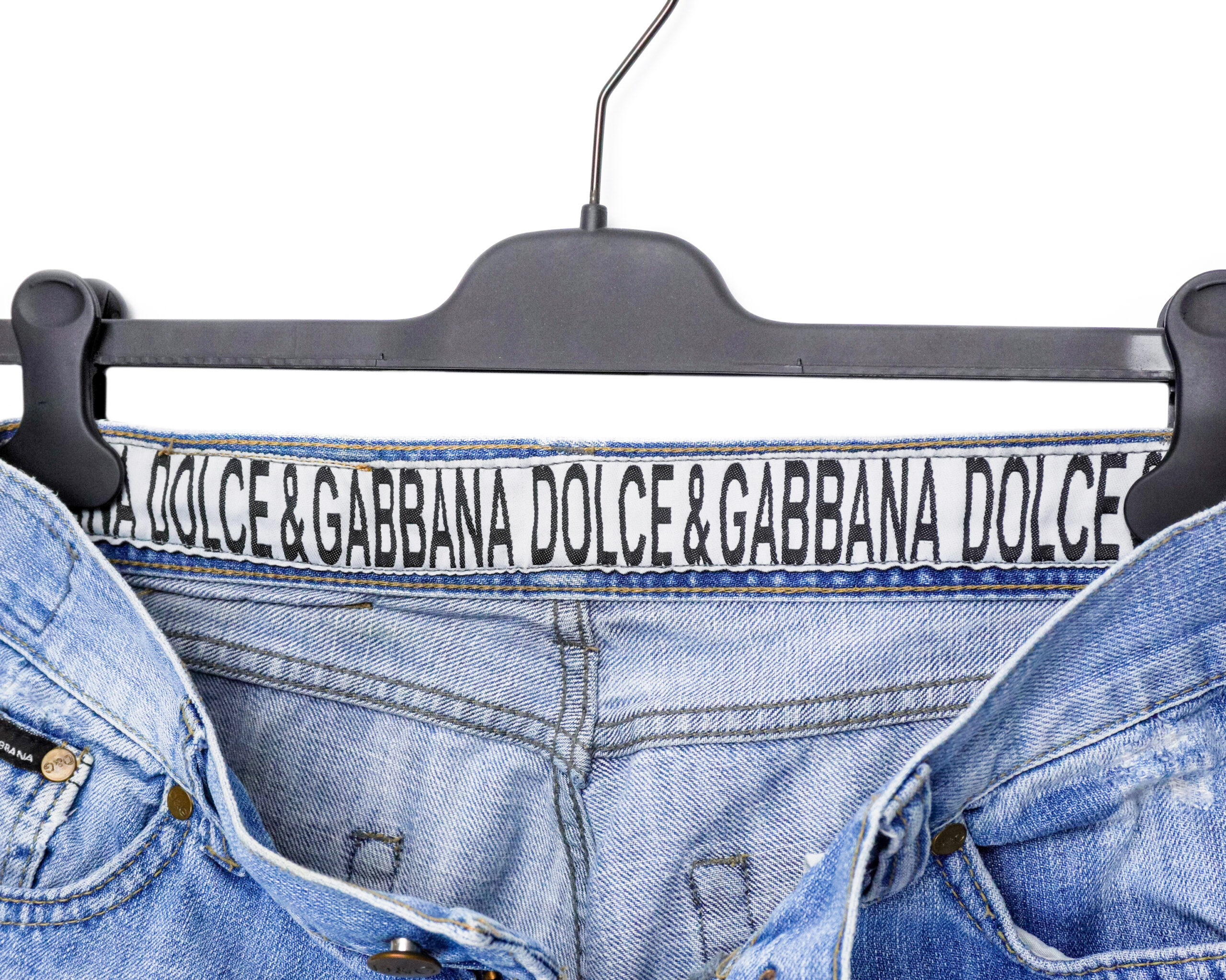 Vintage Archive Dolce Gabbana FW05 White Poem Flared Jeans — photo 11