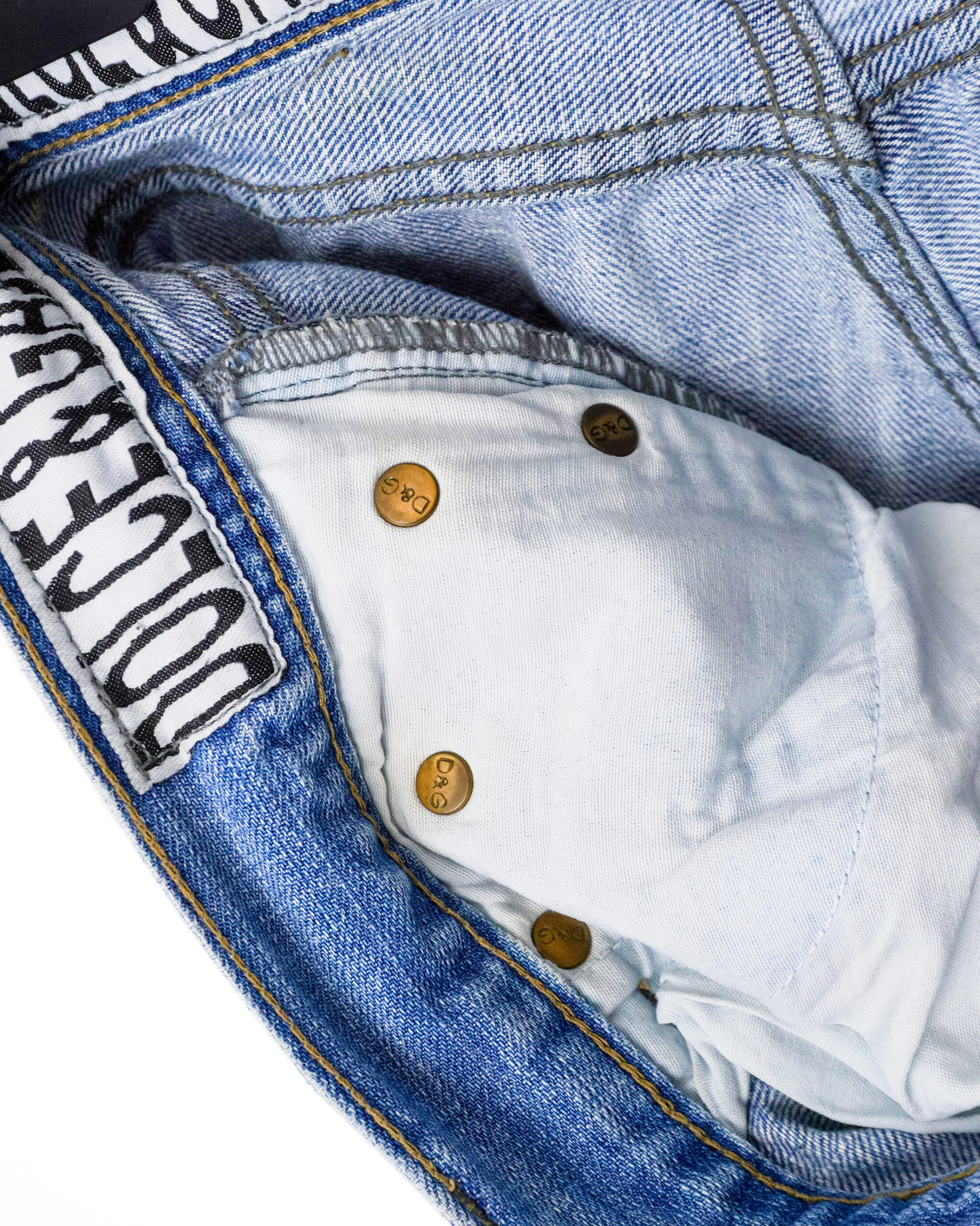 Vintage Archive Dolce Gabbana FW05 White Poem Flared Jeans — photo 12