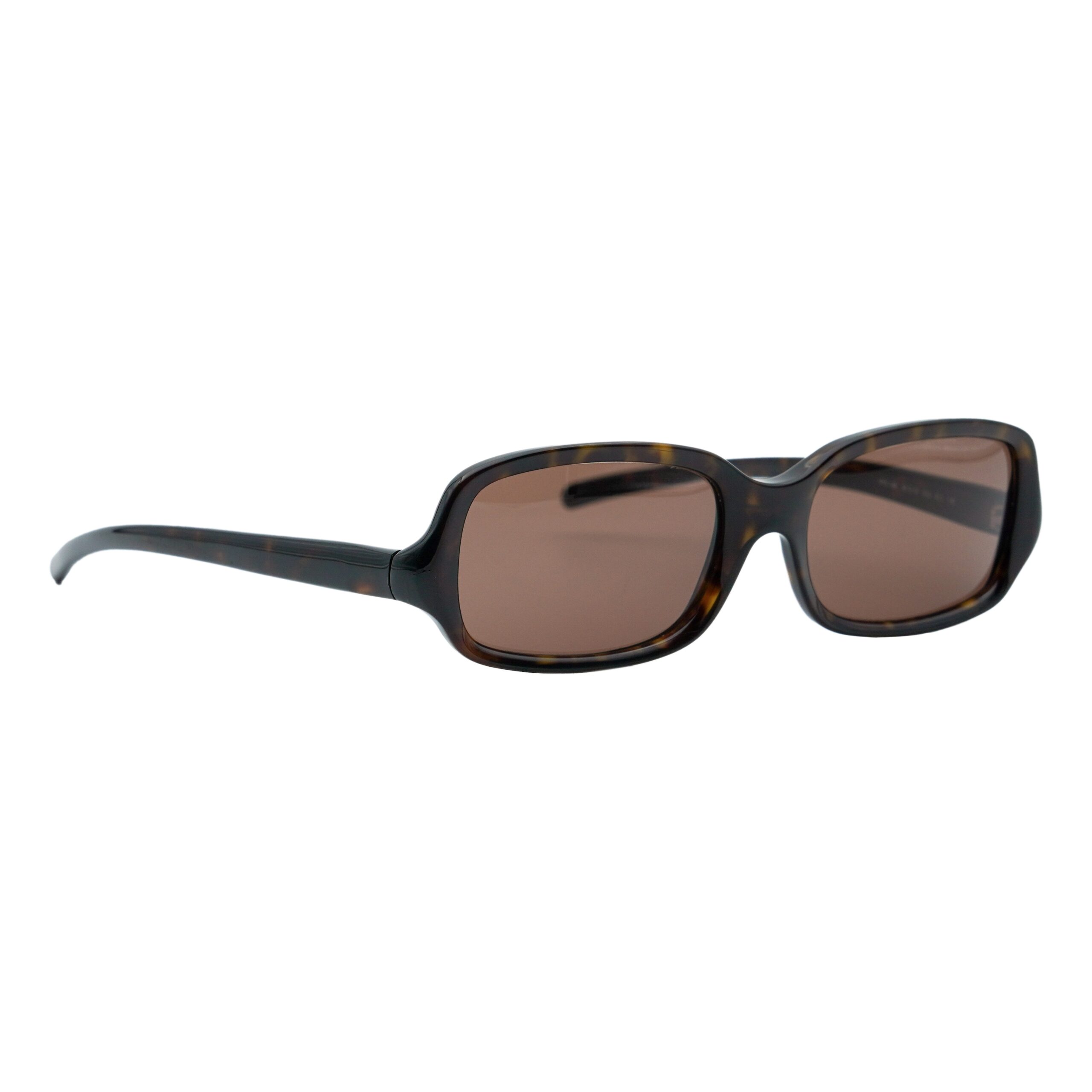 Vintage Prada VPR 18B Logo Tortoise Rectangular Sunglasses