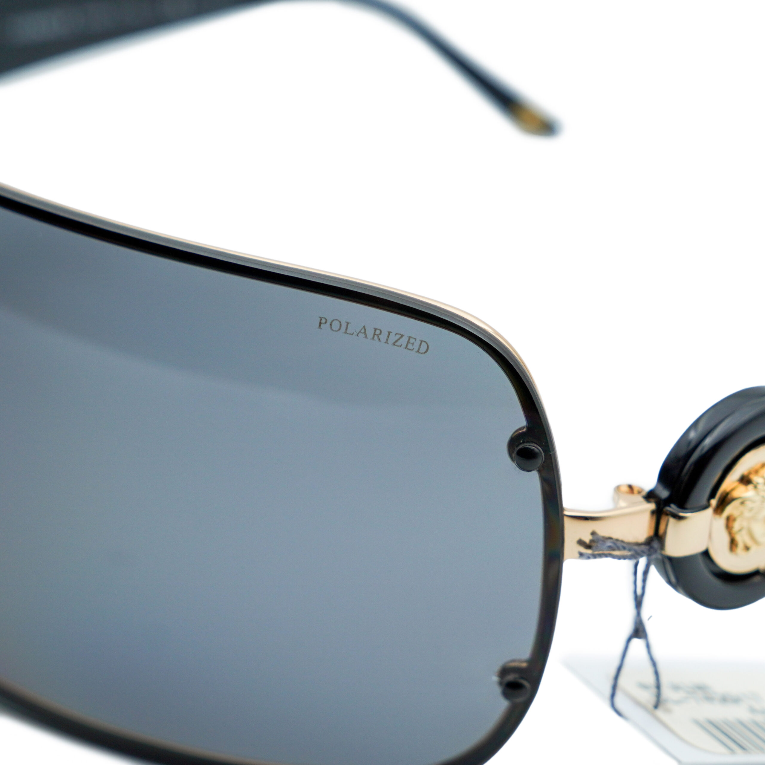 Versace VE 2126 Black Shield Gold Medusa Logo Sunglasses — photo 5