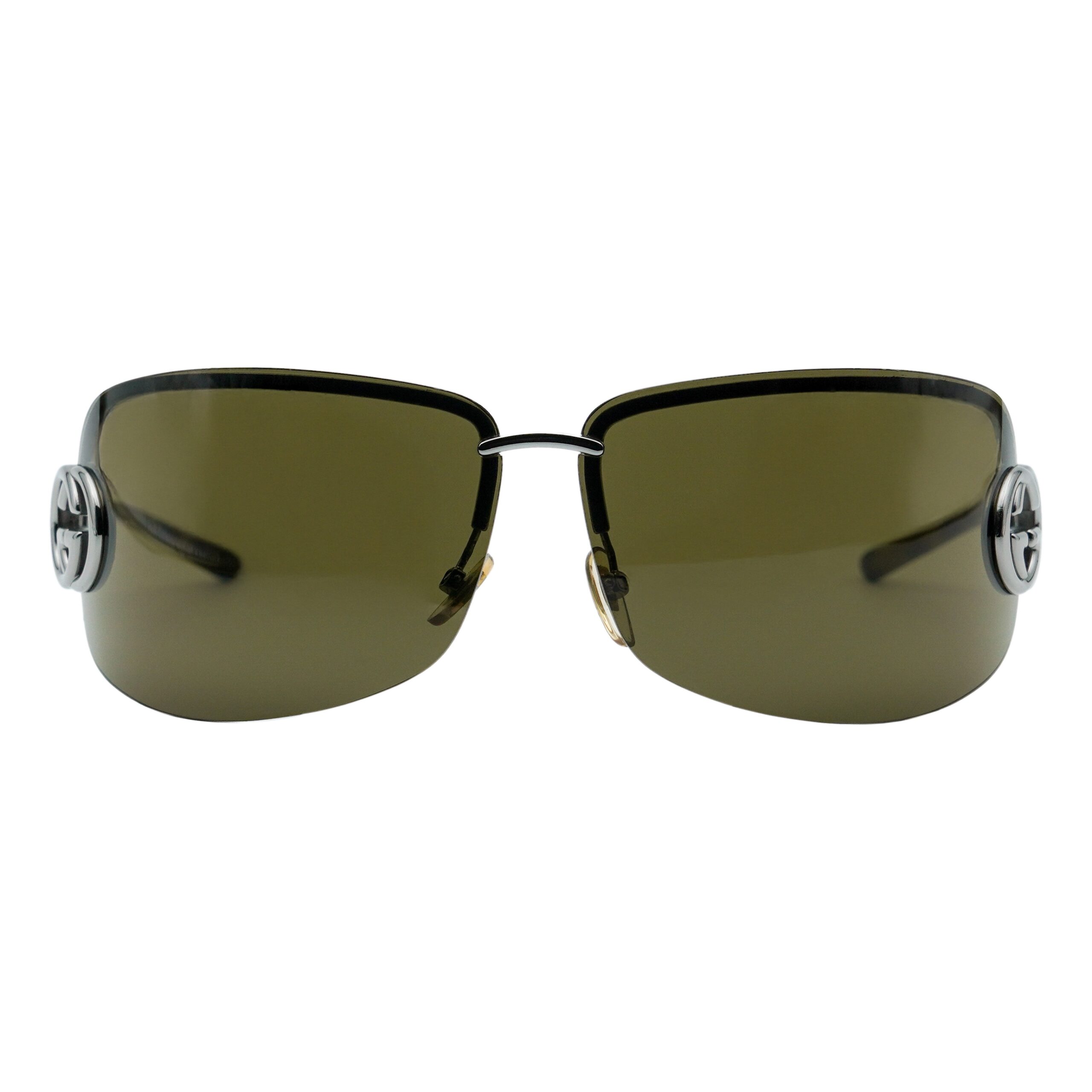 Iconic Vintage Gucci GG 2782 Silver Logo Shield Sunglasses — photo 2