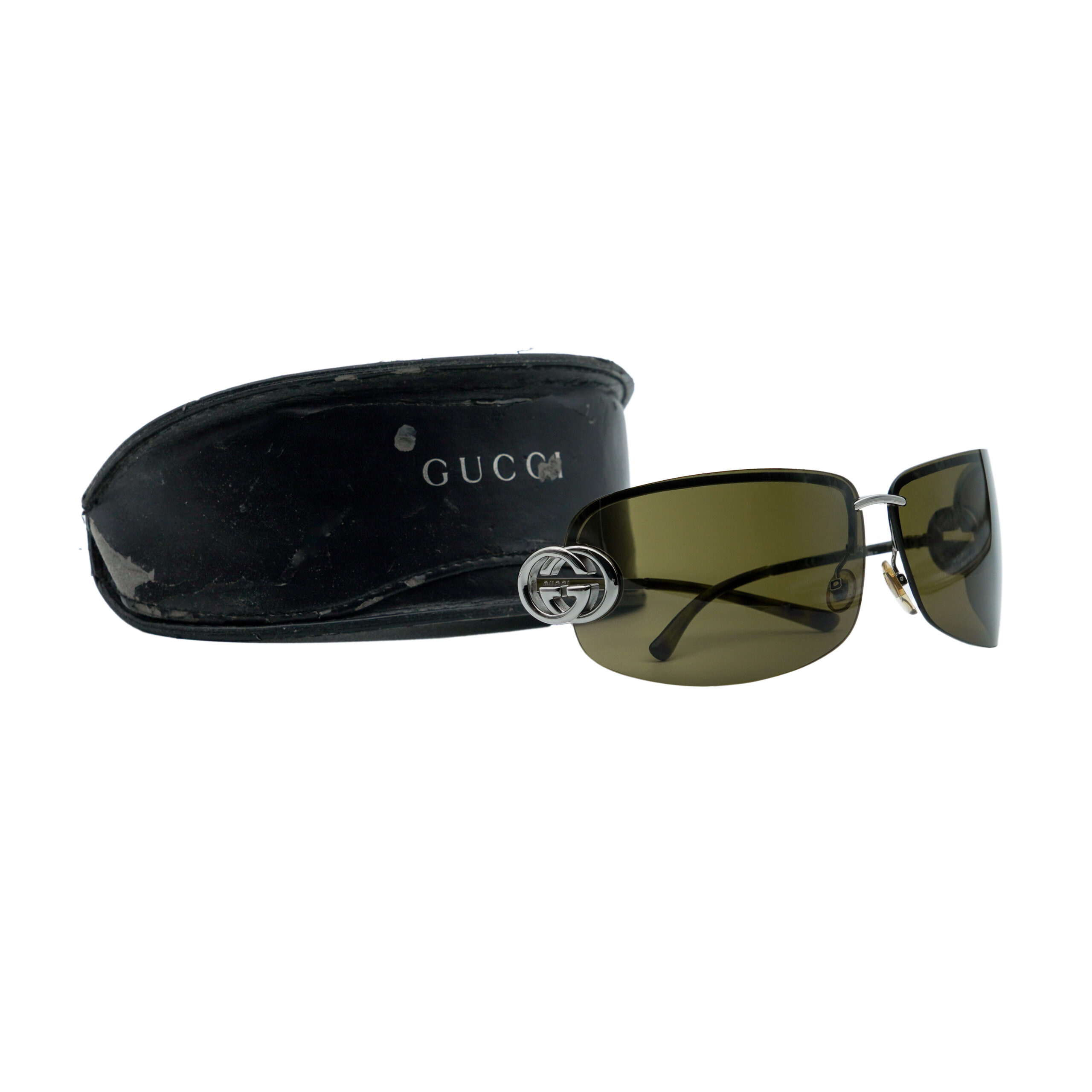 Iconic Vintage Gucci GG 2782 Silver Logo Shield Sunglasses — photo 9