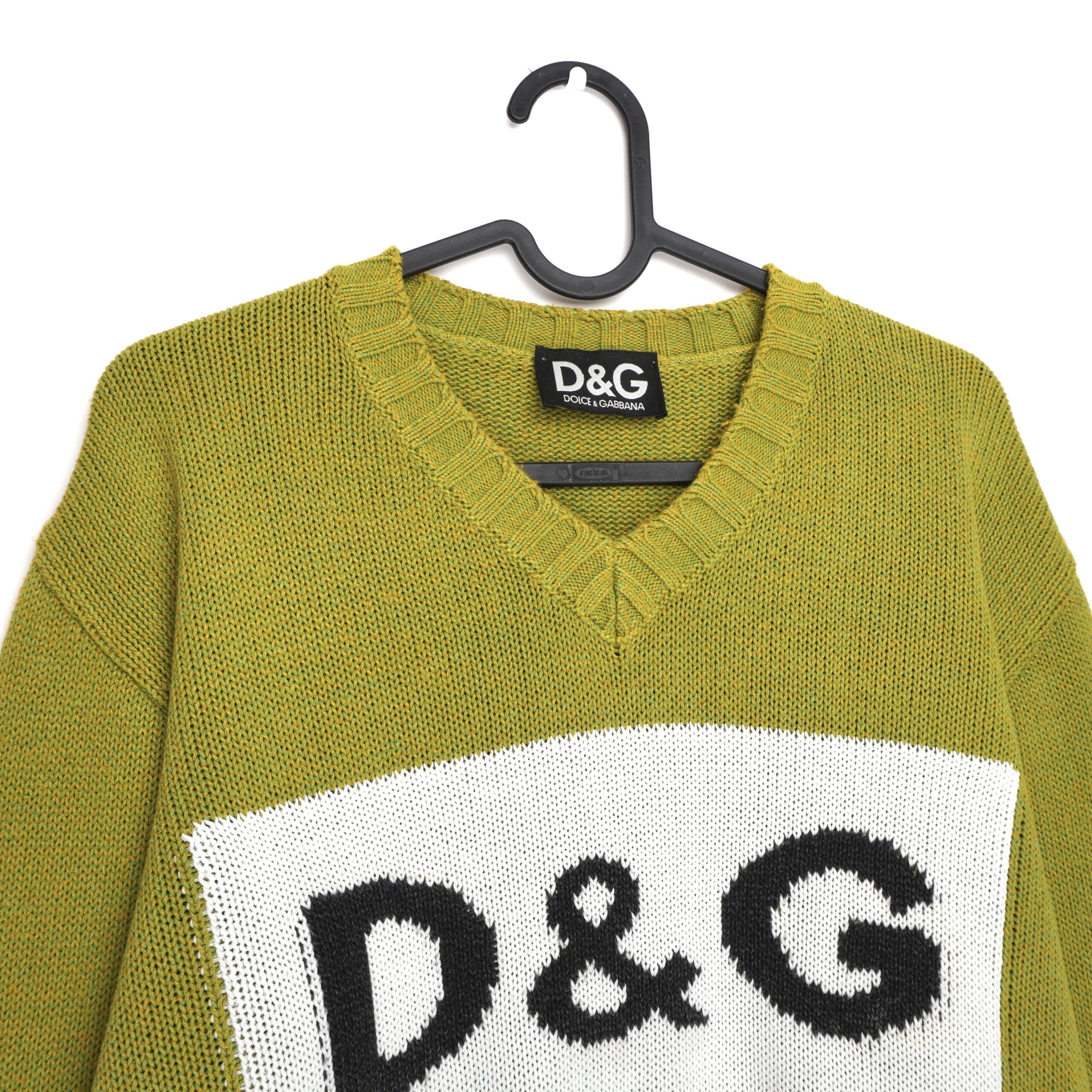 Vintage Dolce Gabbana Big Logo Wool Heavy Knit Sweater — photo 2