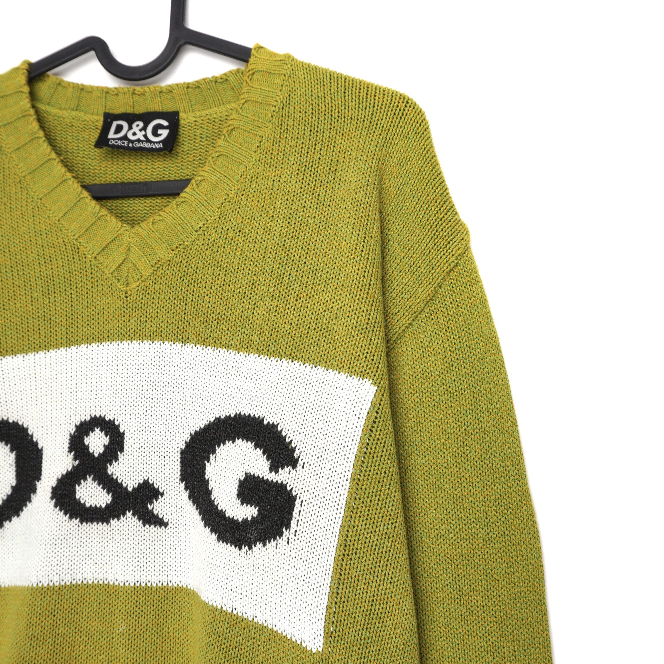 Vintage Dolce Gabbana Big Logo Wool Heavy Knit Sweater — photo 3