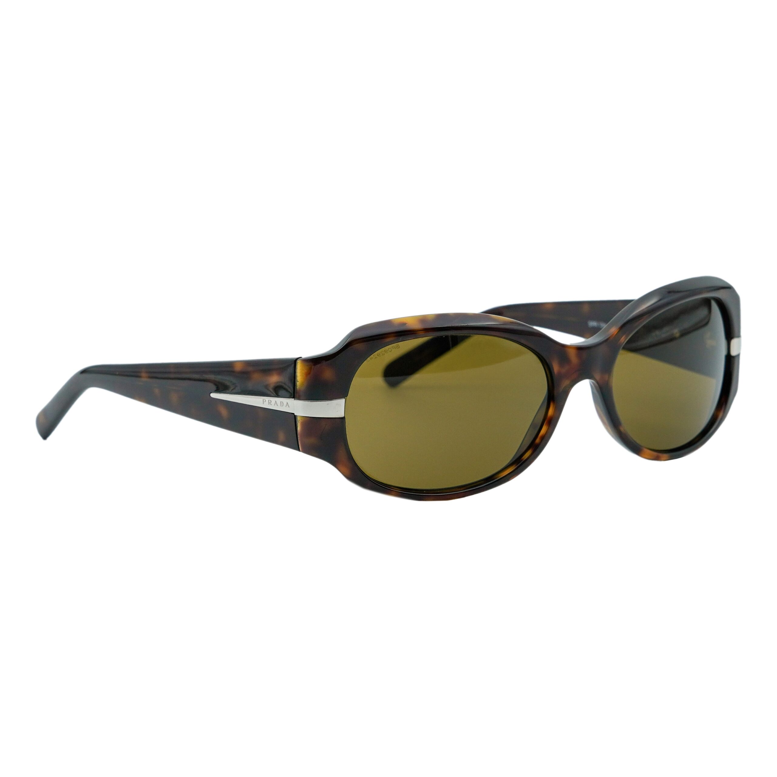 Vintage Prada SPR 13H Tortoise Tinted Lens Oval Sunglasses