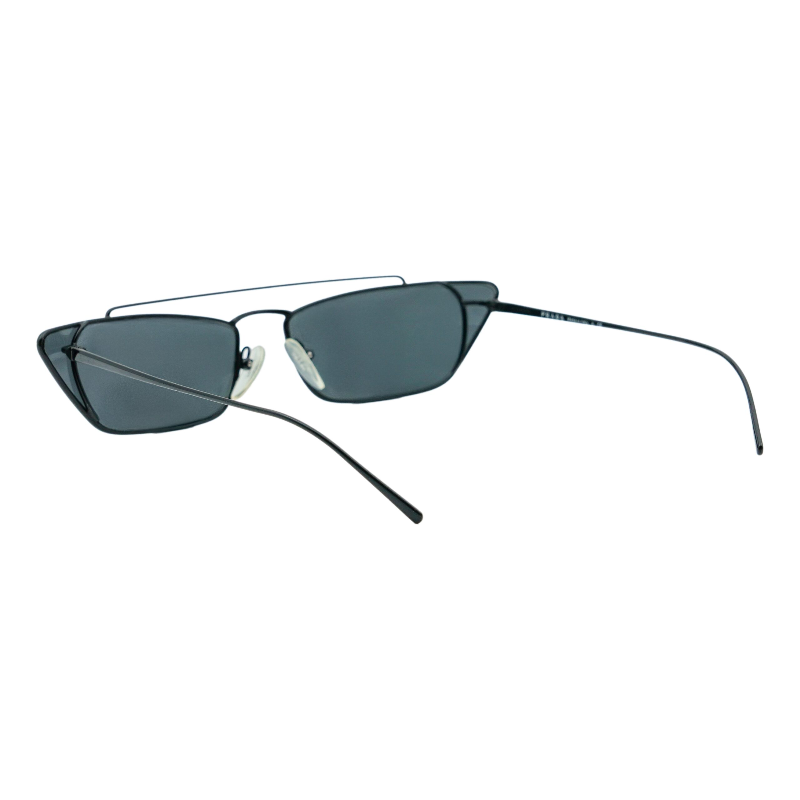 Prada SPR 64U Cat Eye Rectangular Metal Black Sunglasses — photo 4