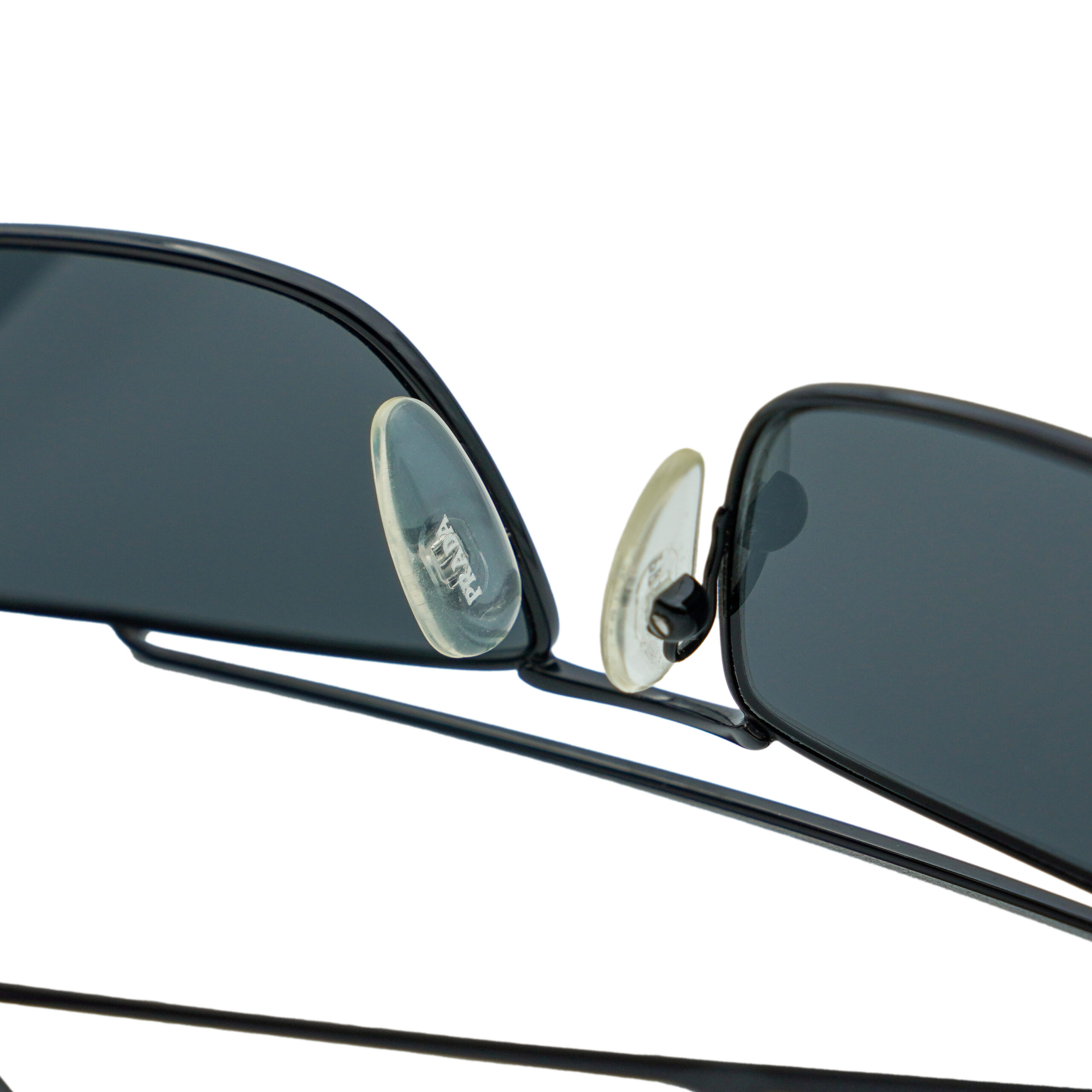 Prada SPR 64U Cat Eye Rectangular Metal Black Sunglasses — photo 6