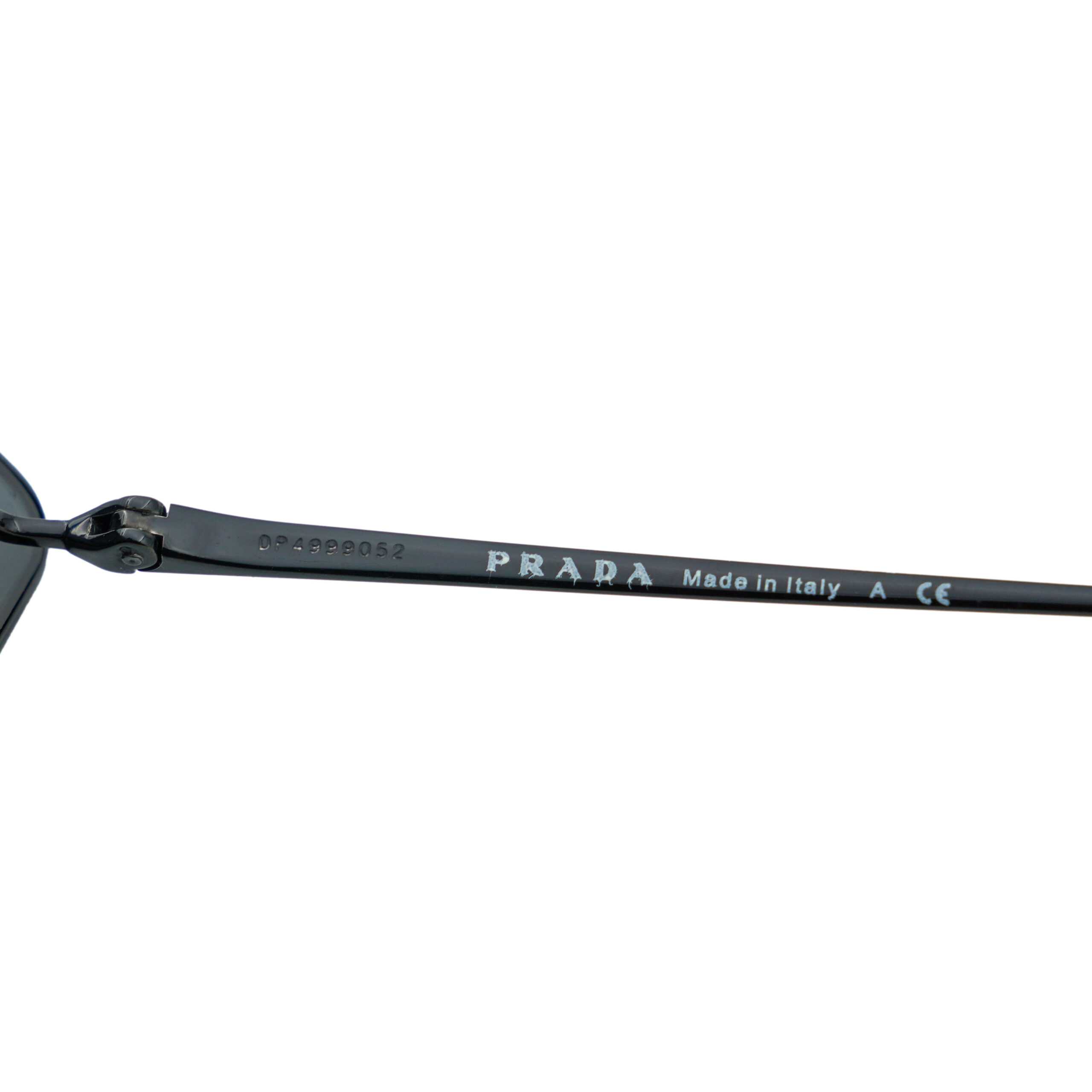 Prada SPR 64U Cat Eye Rectangular Metal Black Sunglasses — photo 9