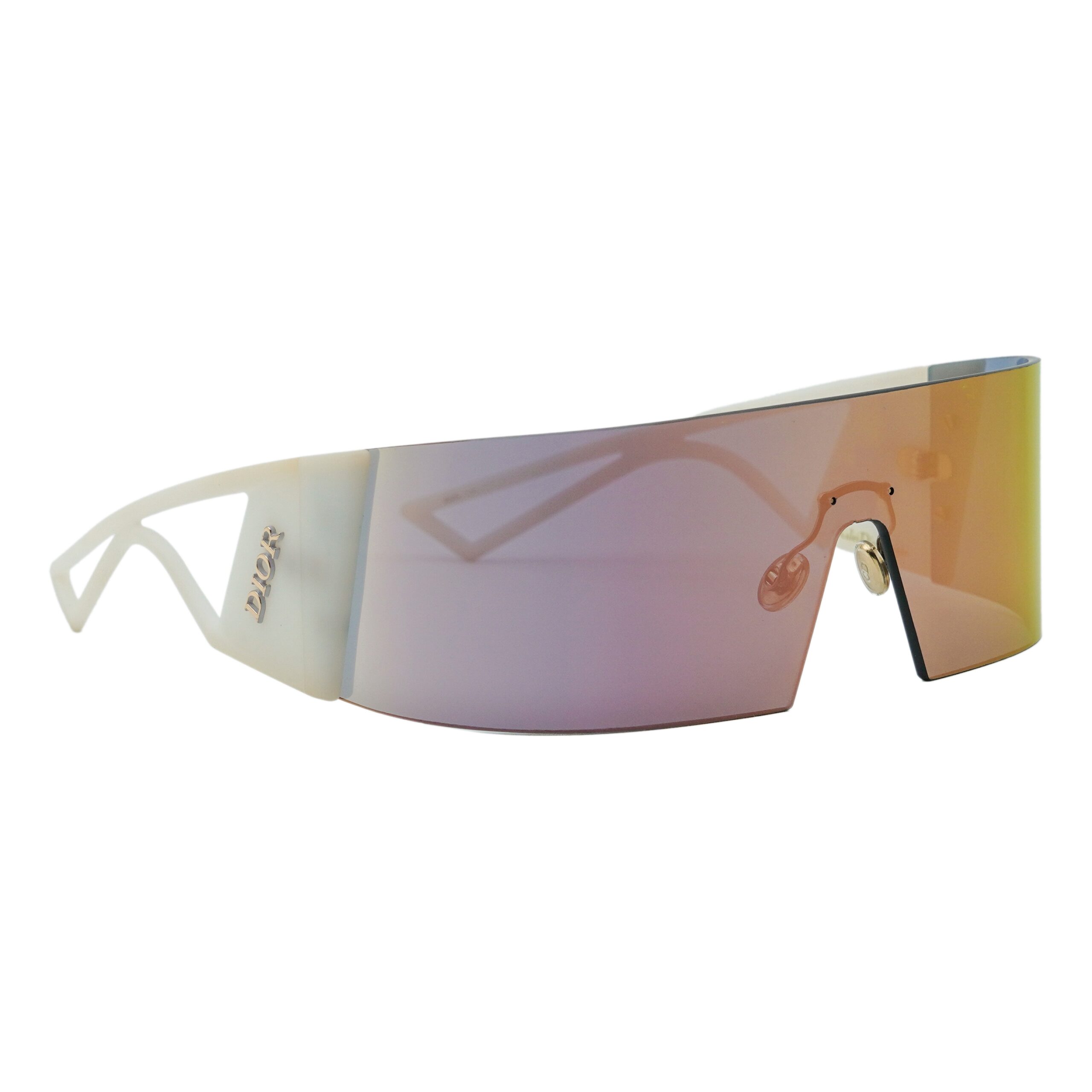 Christian Dior Kalei Diorscopic Shield Logo White Sunglasses