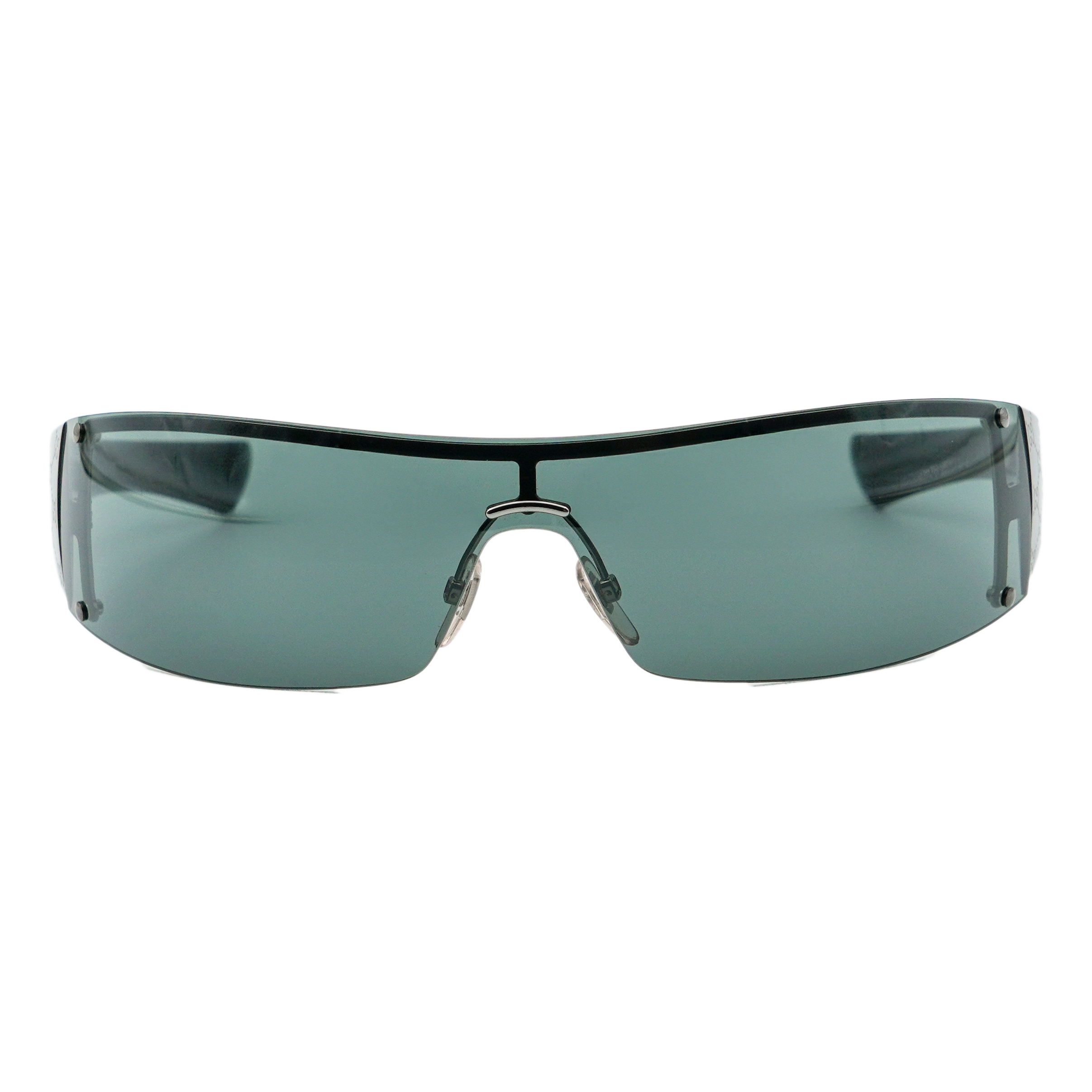 Vintage Gucci GG 1824 Black GG Monogram Shield Sunglasses — photo 2