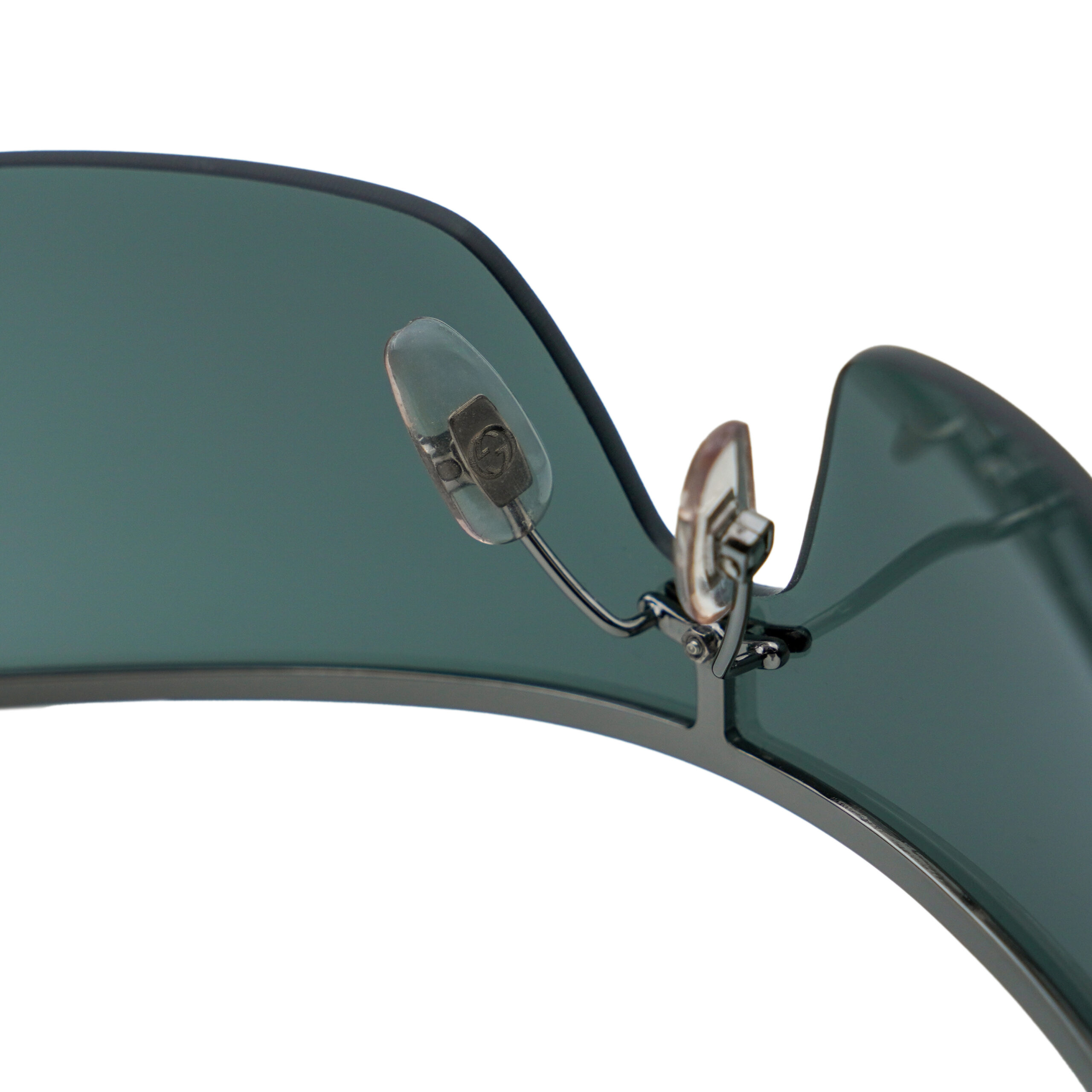 Vintage Gucci GG 1824 Black GG Monogram Shield Sunglasses — photo 5