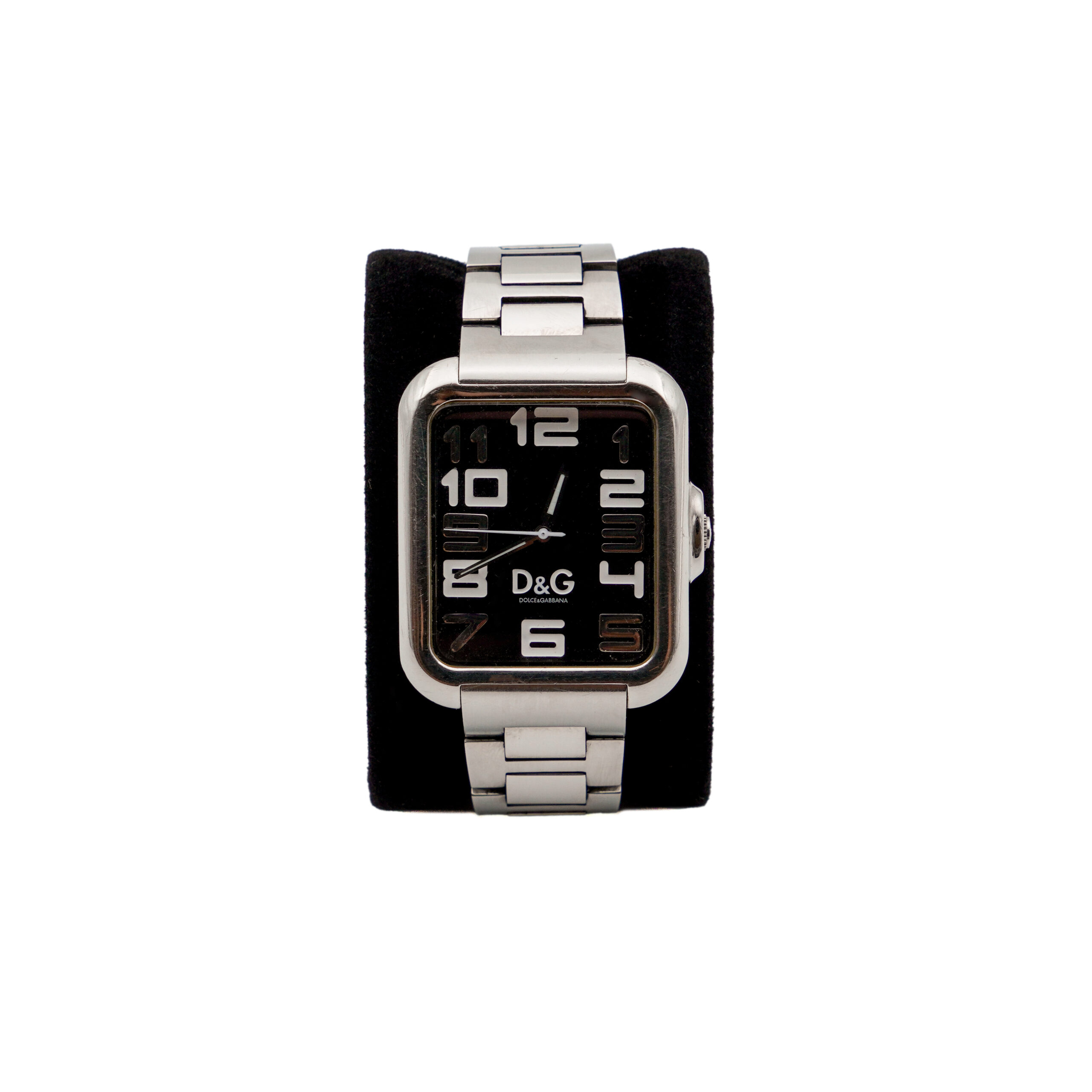 Vintage Dolce Gabbana Time Stainless Steel Rectangular Watch