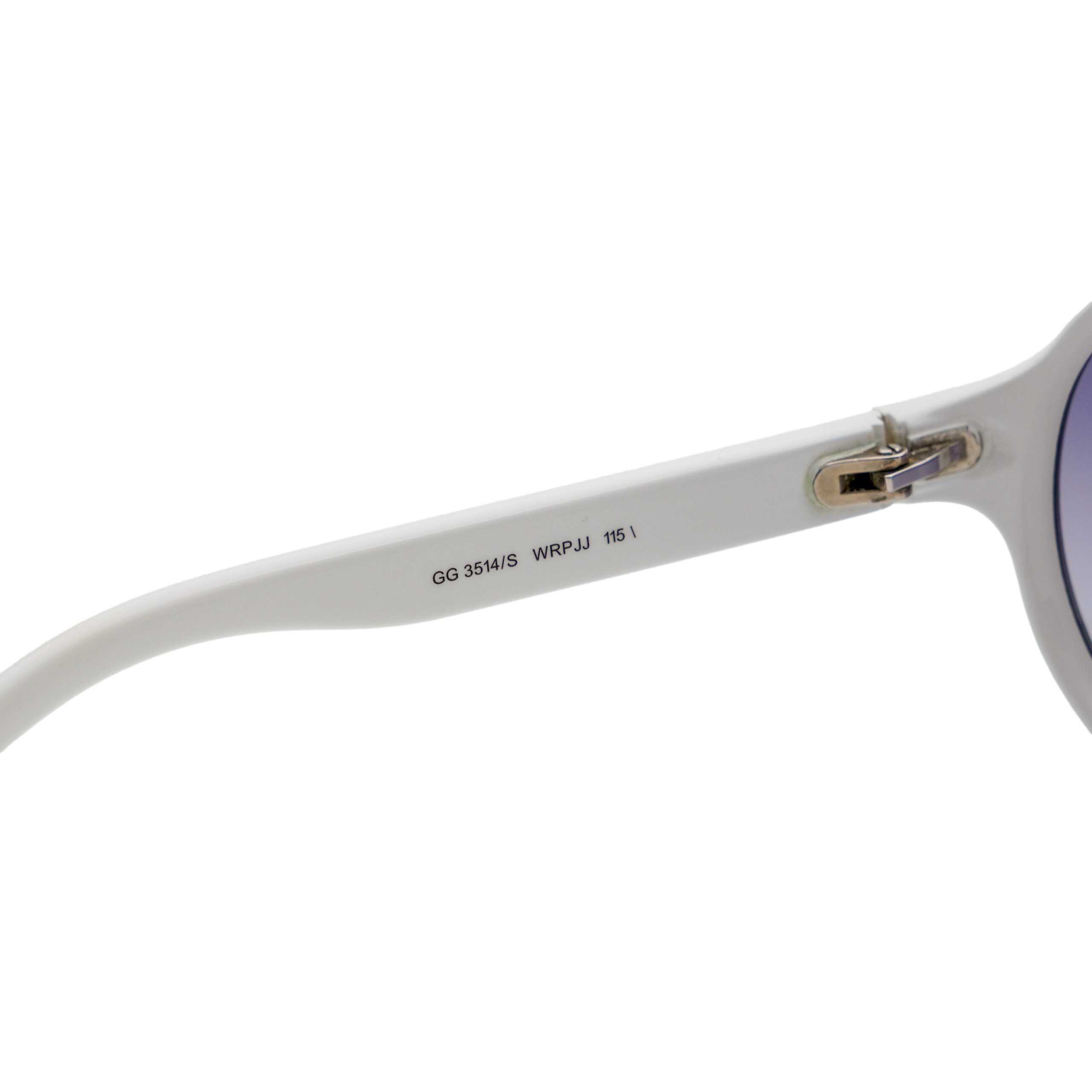 Vintage Gucci GG 3514 Italy White Shield Aviator Sunglasses — photo 6