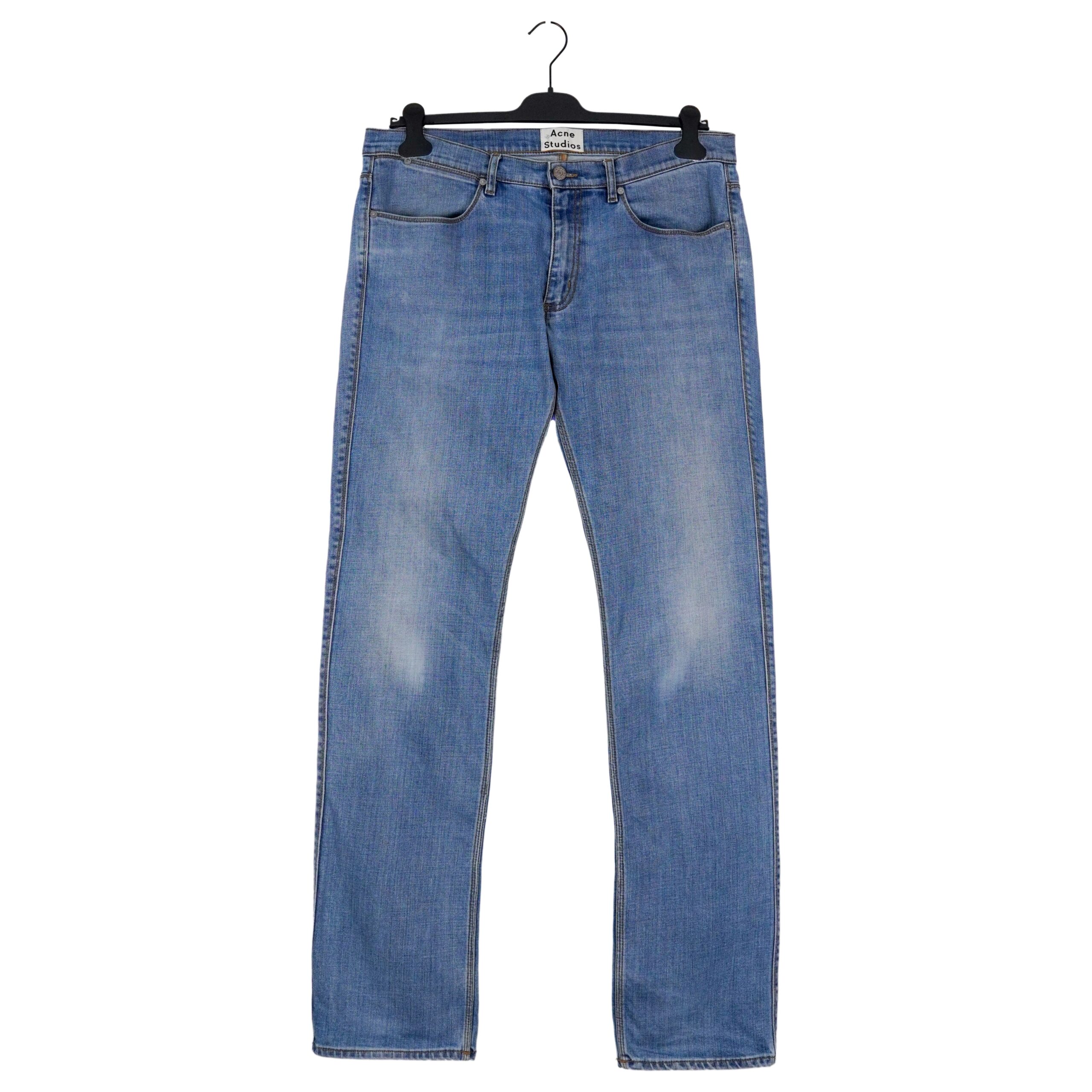 Acne Studios Max Light Prince Light Blue Washed Pants Jeans