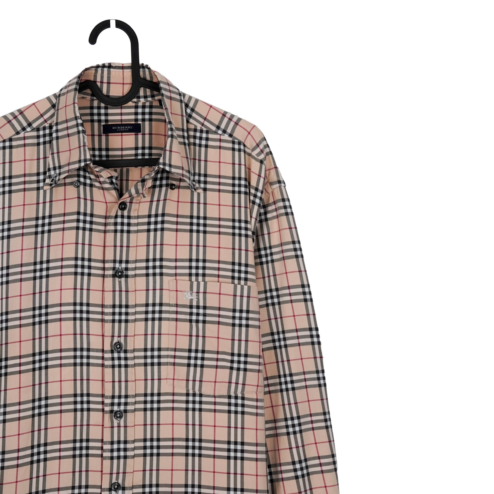 Vintage Burberry London Nova Check Button Down Logo Shirt — photo 2