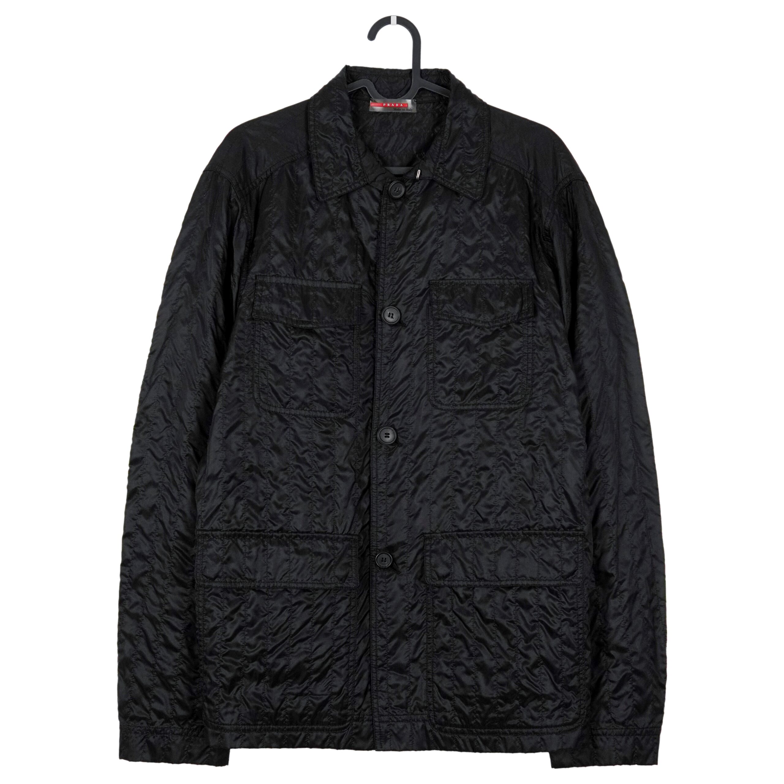 Prada AW08 Black Quilted Multi Pocket Lightweight Jacket