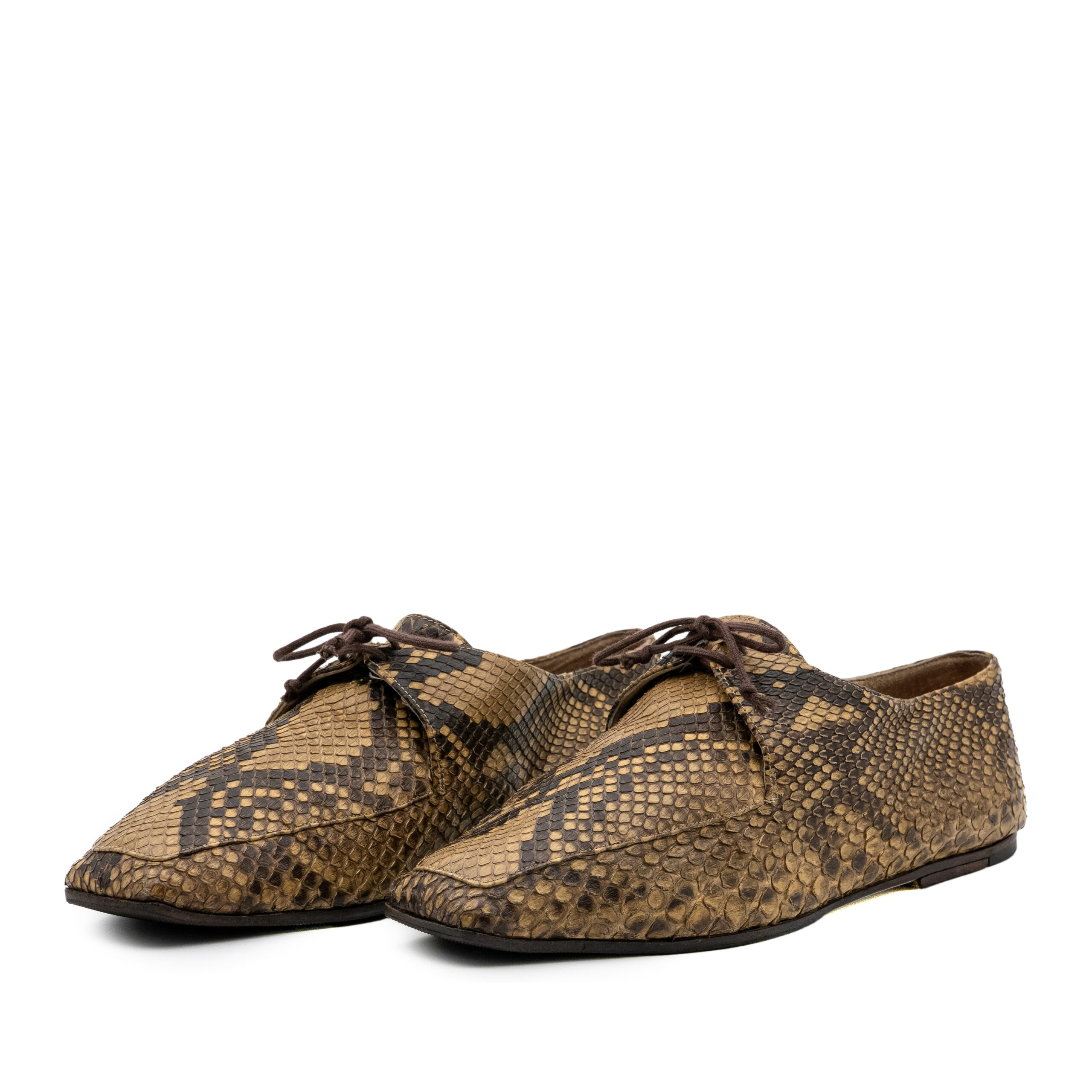 Prada Python Snake Skin Handmade Women’s Vintage Flats Shoes