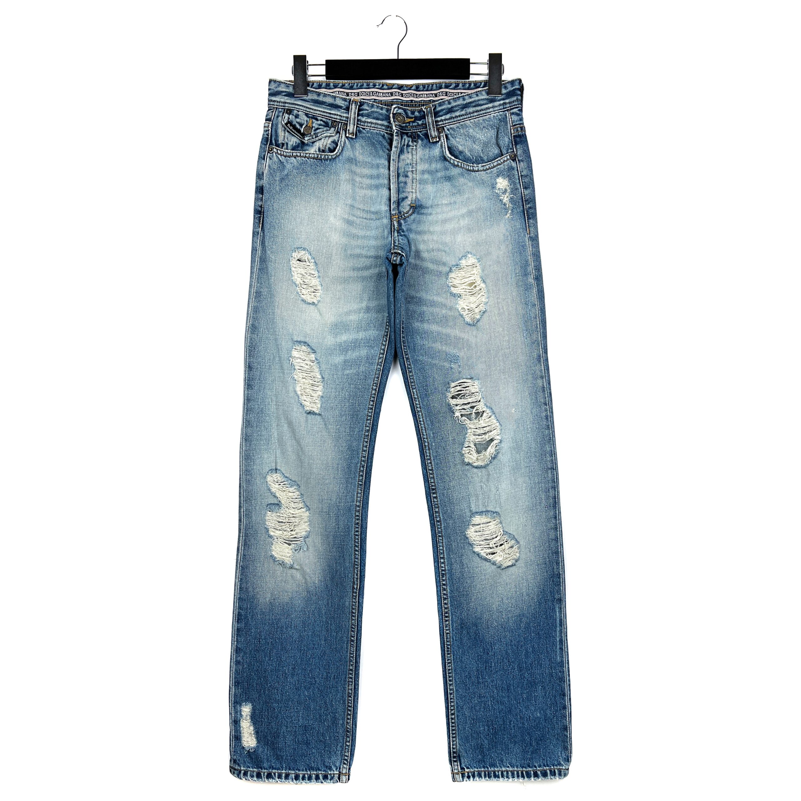 Dolce & Gabbana Rare Magic Distressed Light Blue Denim Jeans