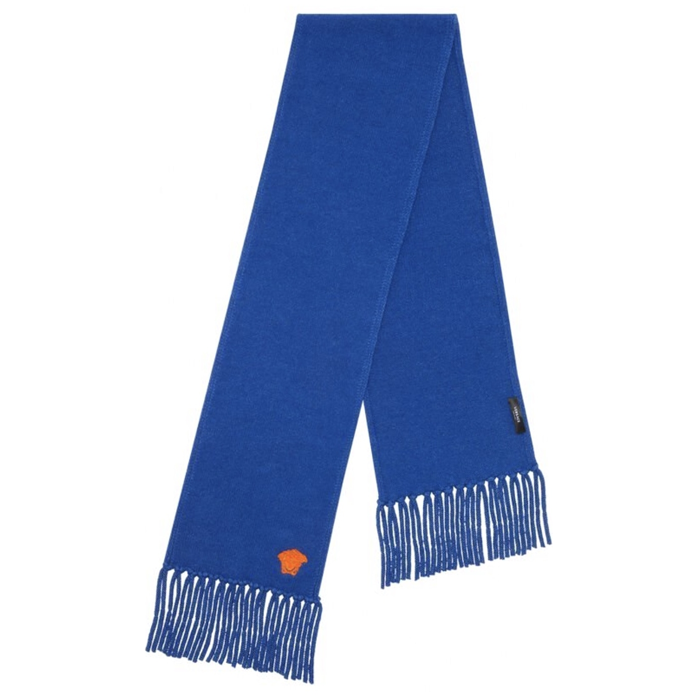 Versace Medusa Embroidered Cashmere Lana Wool Scarf