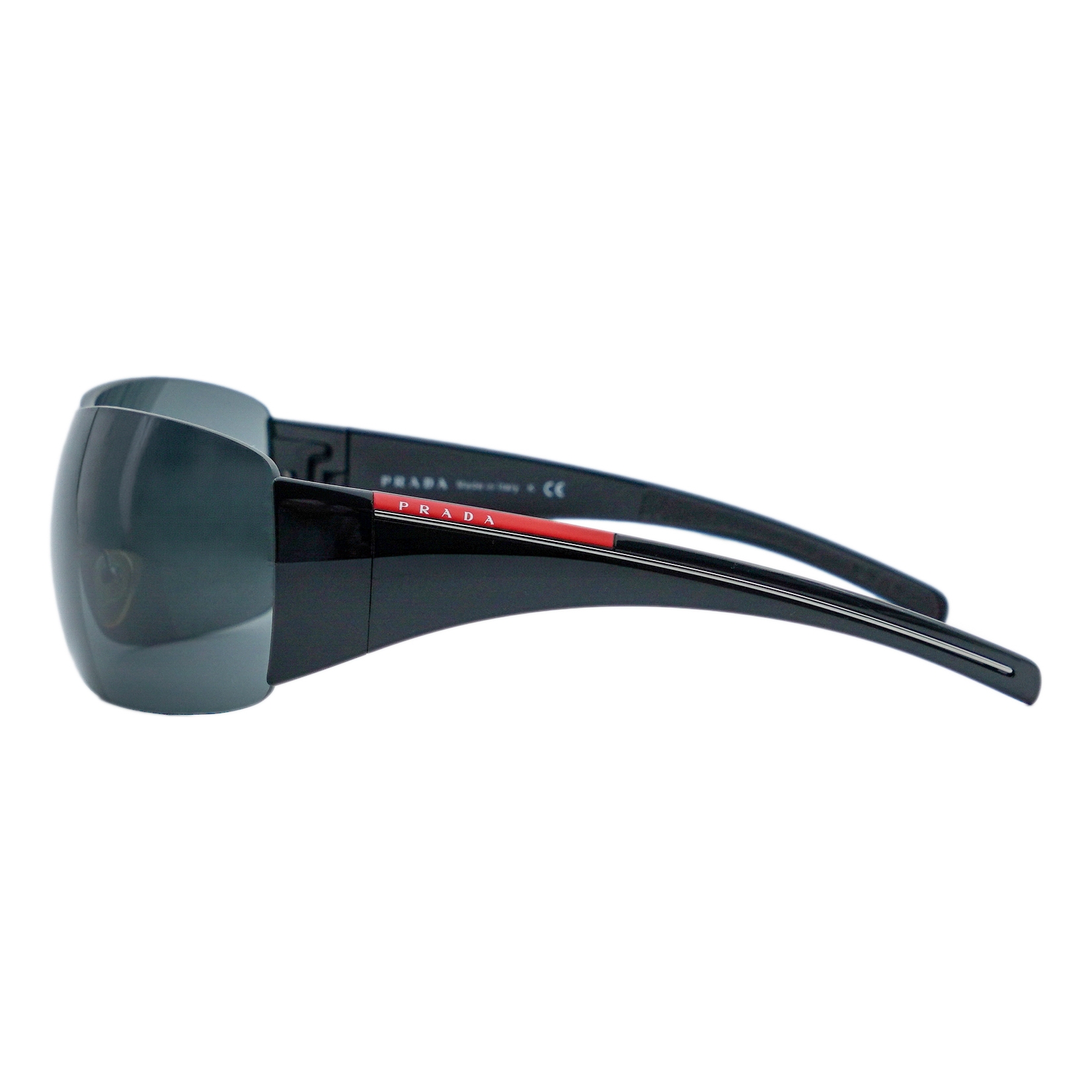 Prada Linea Rossa SPS 02L Black Shield Mask Logo Sunglasses — photo 3