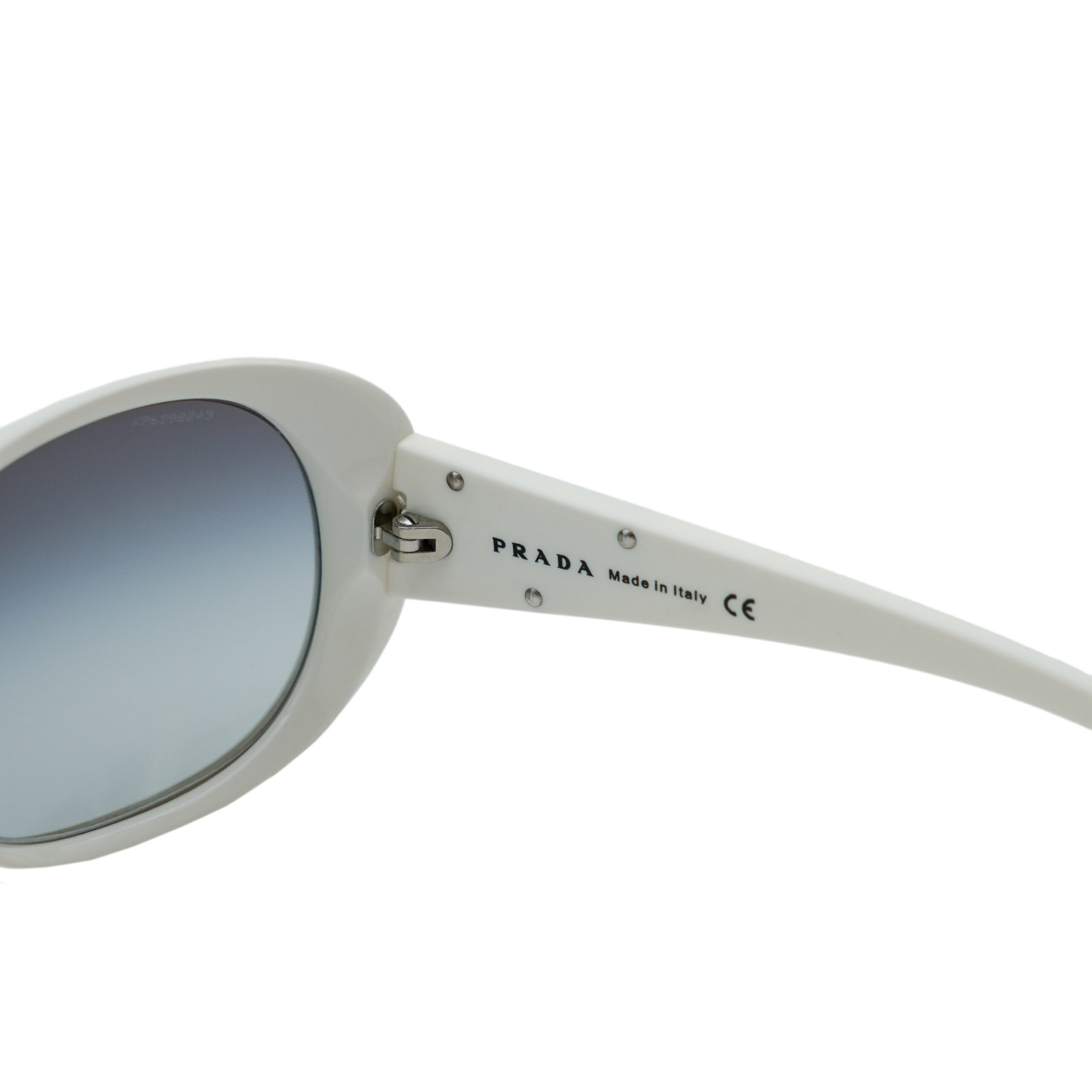 Prada Milano SPR 27L White Oval Triangle Logo Sunglasses — photo 7