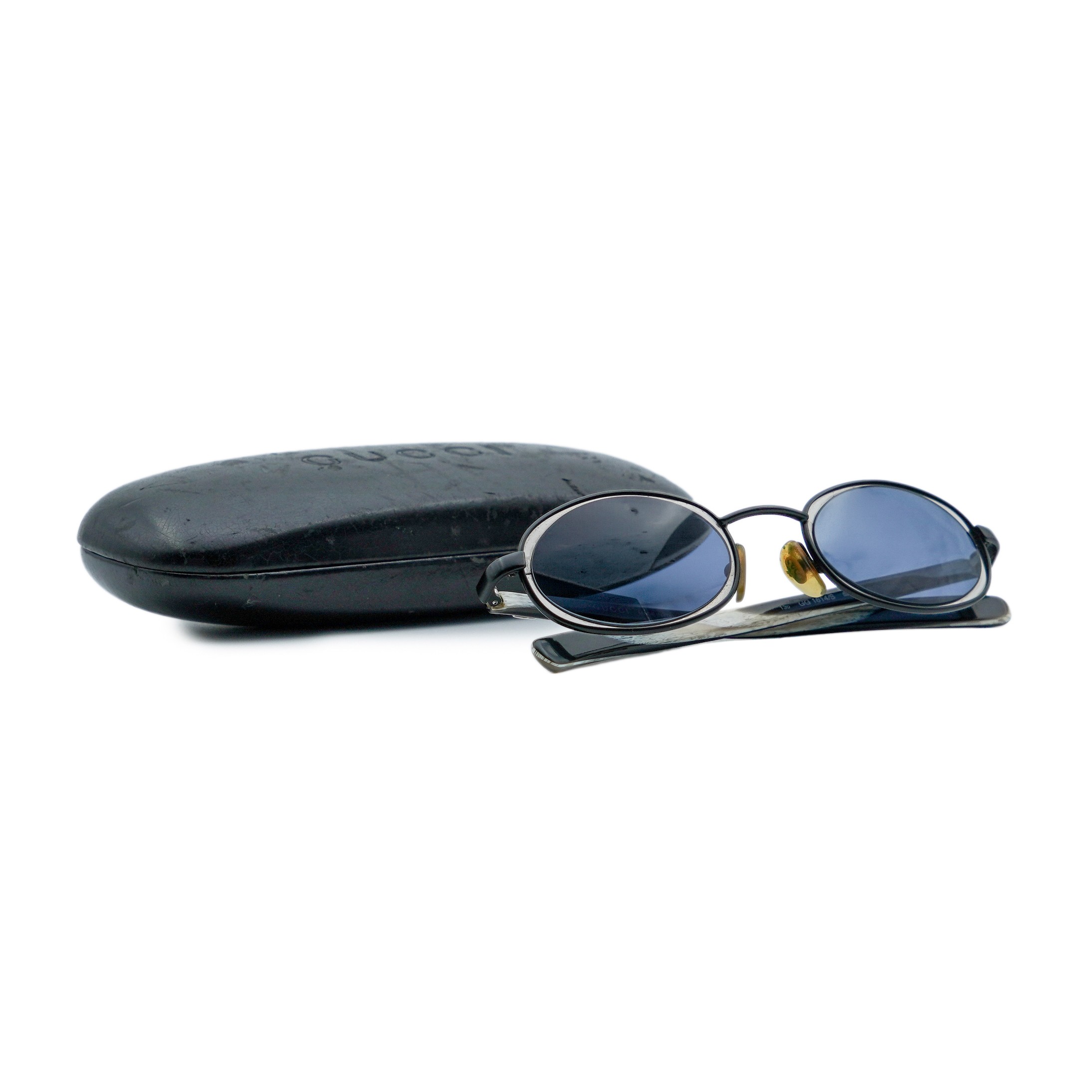 Vintage Gucci Old GG 1614 Marble Silver Logo Sunglasses — photo 8