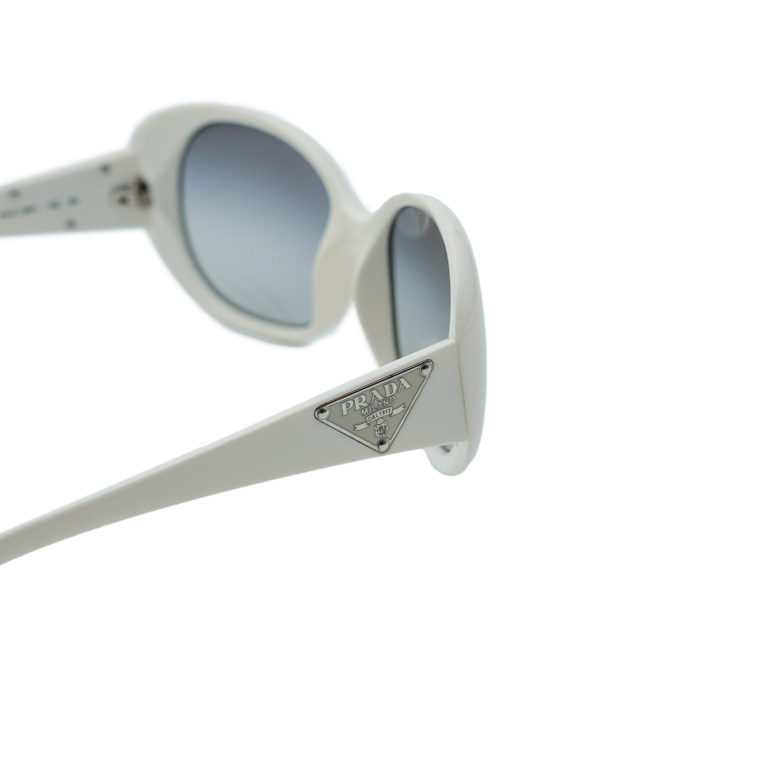 Prada Milano SPR 27L White Oval Triangle Logo Sunglasses — photo 5