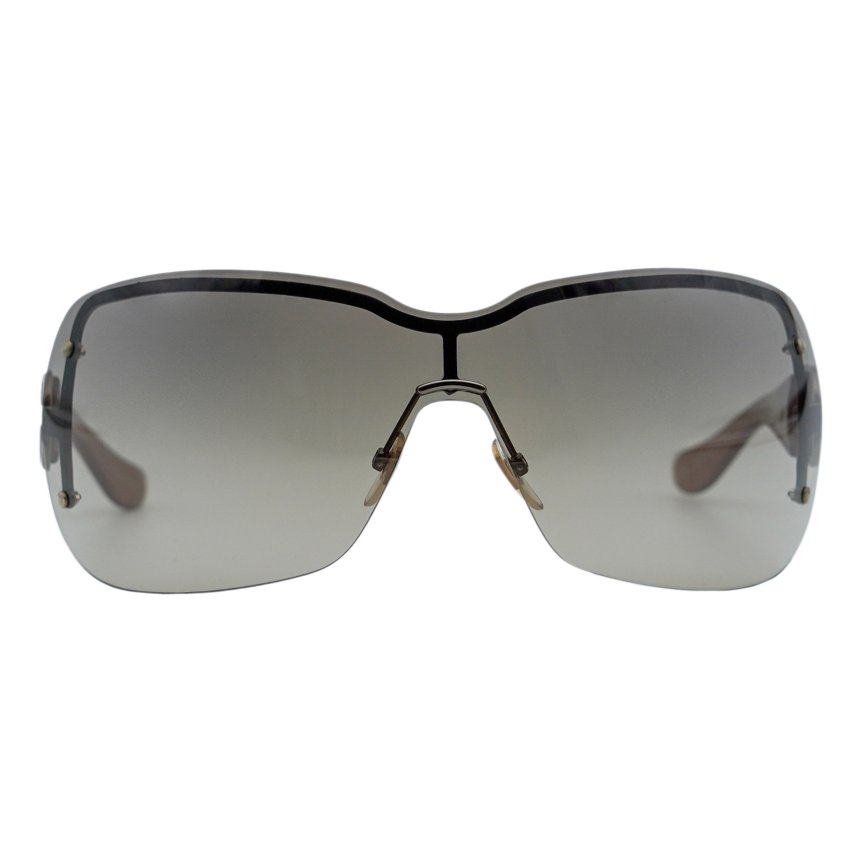 Vintage Gucci GG 2797 Brown Shield Mask Logo Sunglasses — photo 2