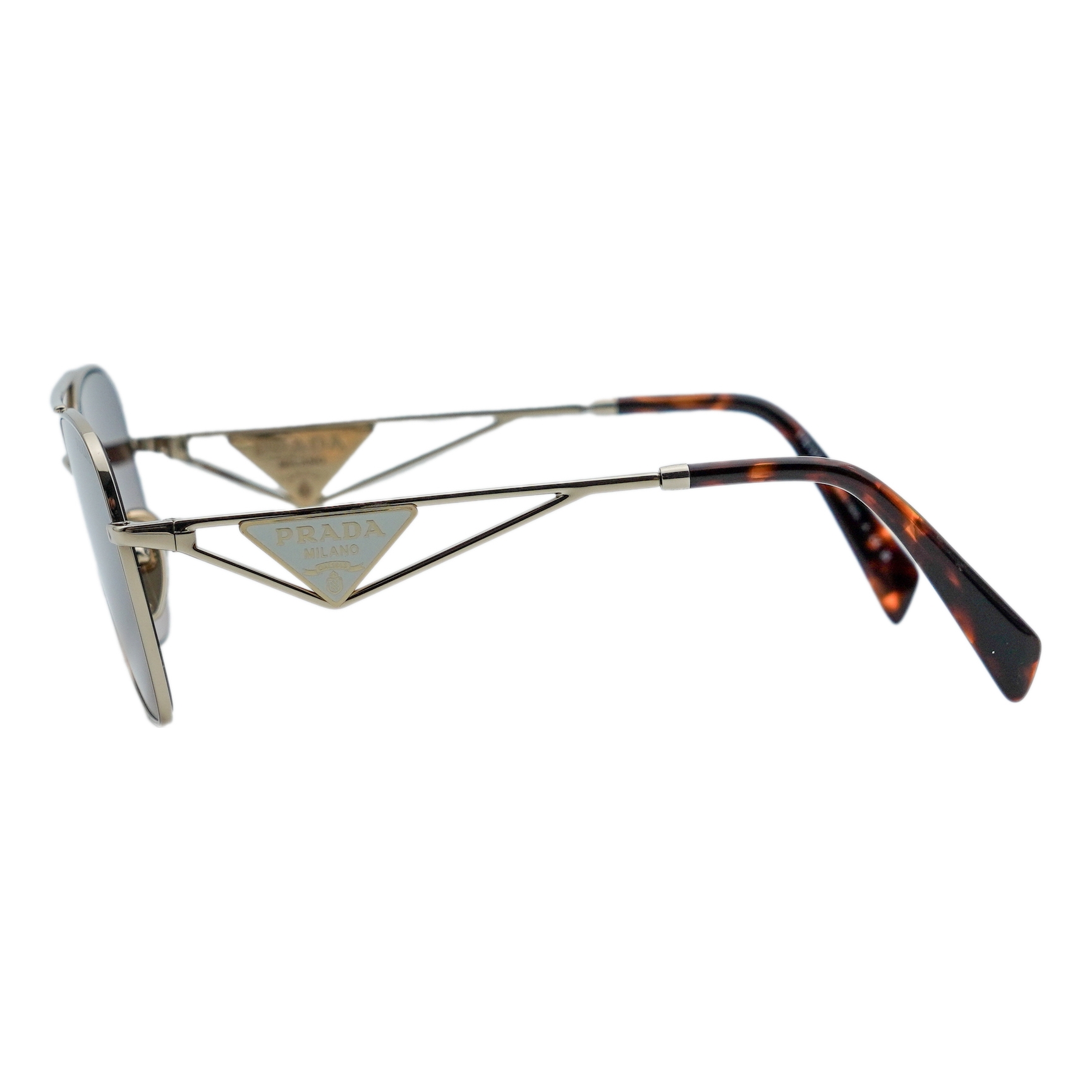 Vintage Prada Milano SPR A50 Gold Triangle Logo Sunglasses — photo 3