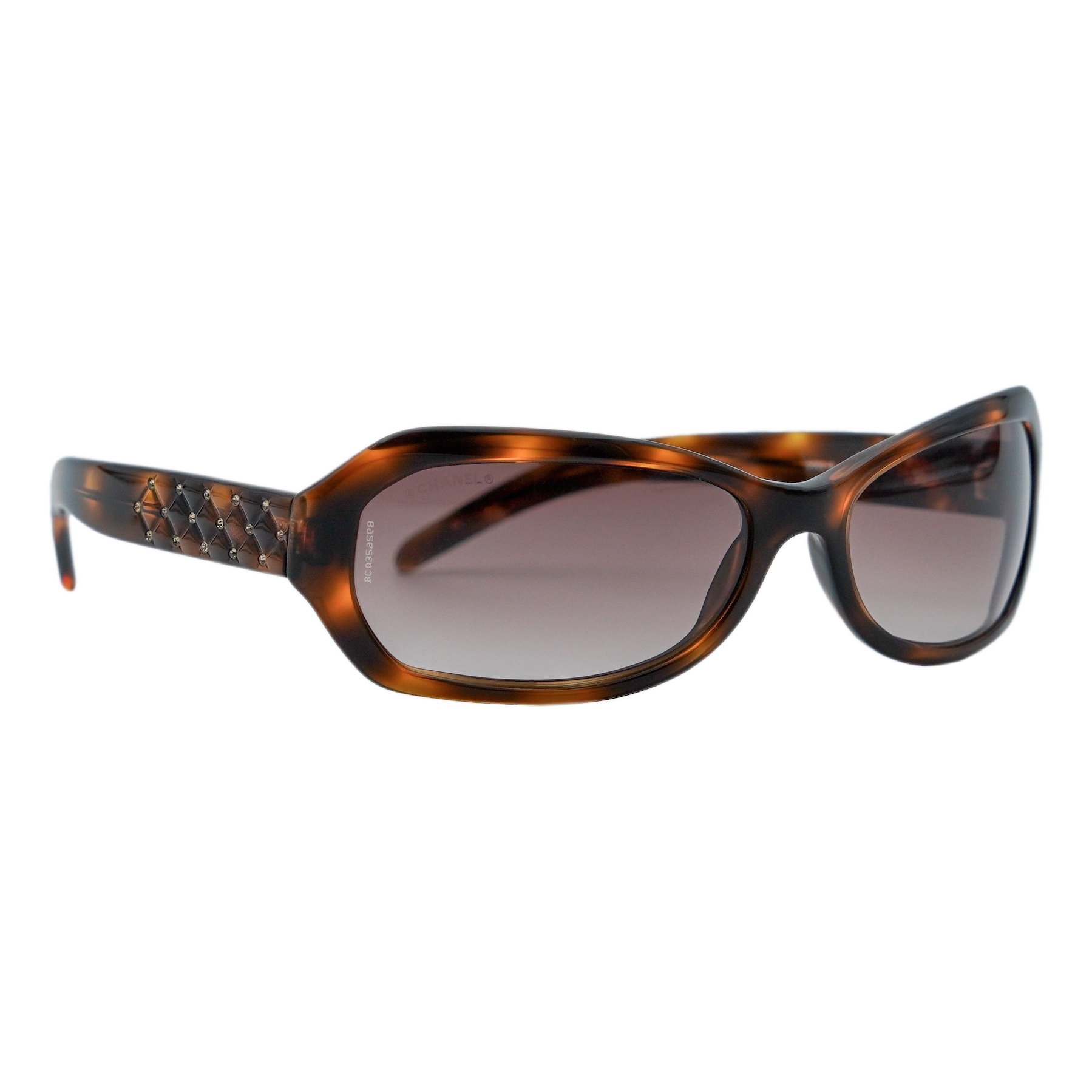 Vintage Chanel 5062 Tortoiseshell Crystal CC Logo Sunglasses