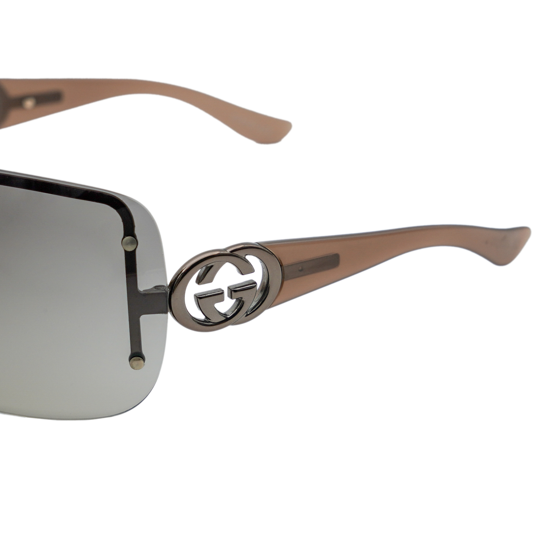 Vintage Gucci GG 2797 Brown Shield Mask Logo Sunglasses — photo 5