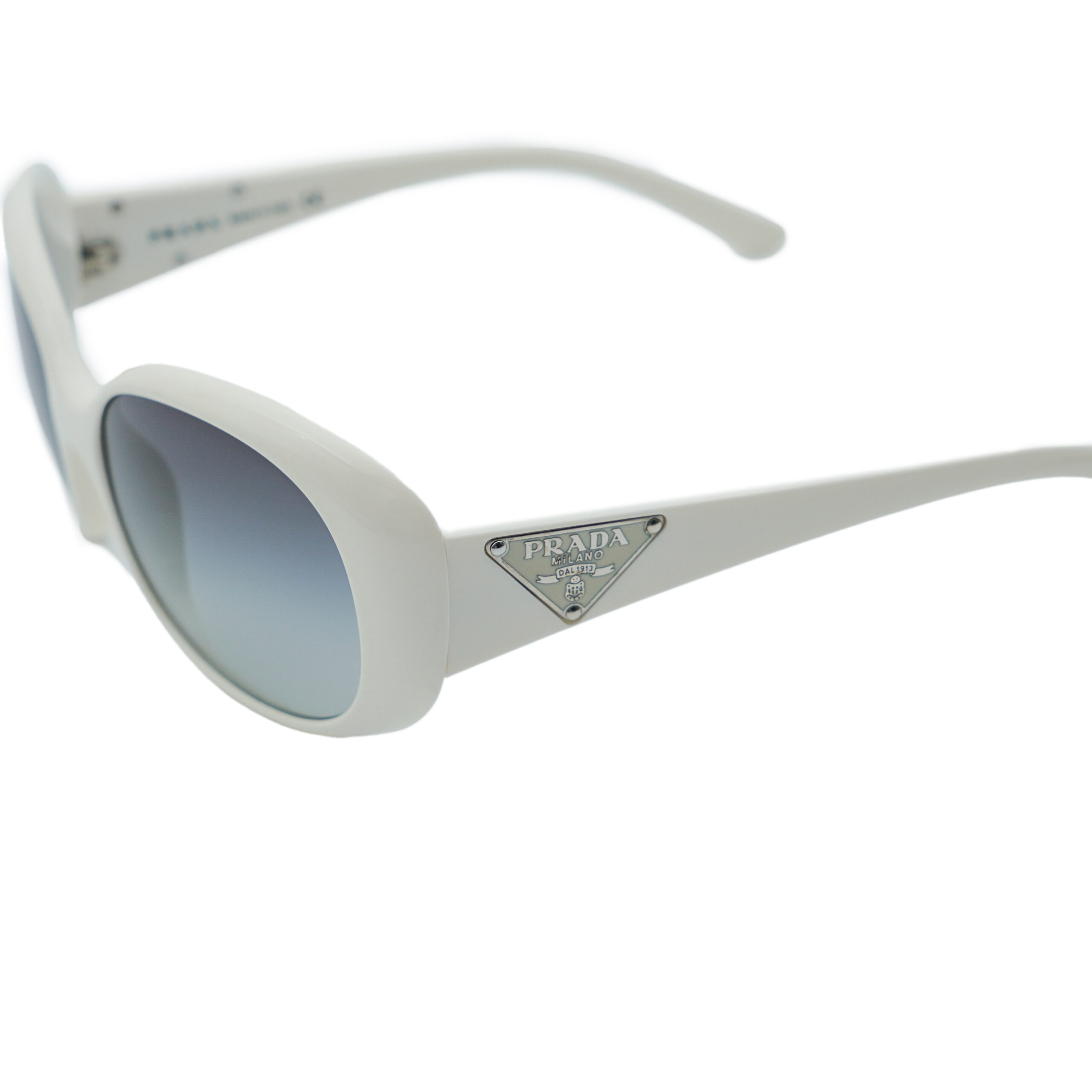 Prada Milano SPR 27L White Oval Triangle Logo Sunglasses — photo 4