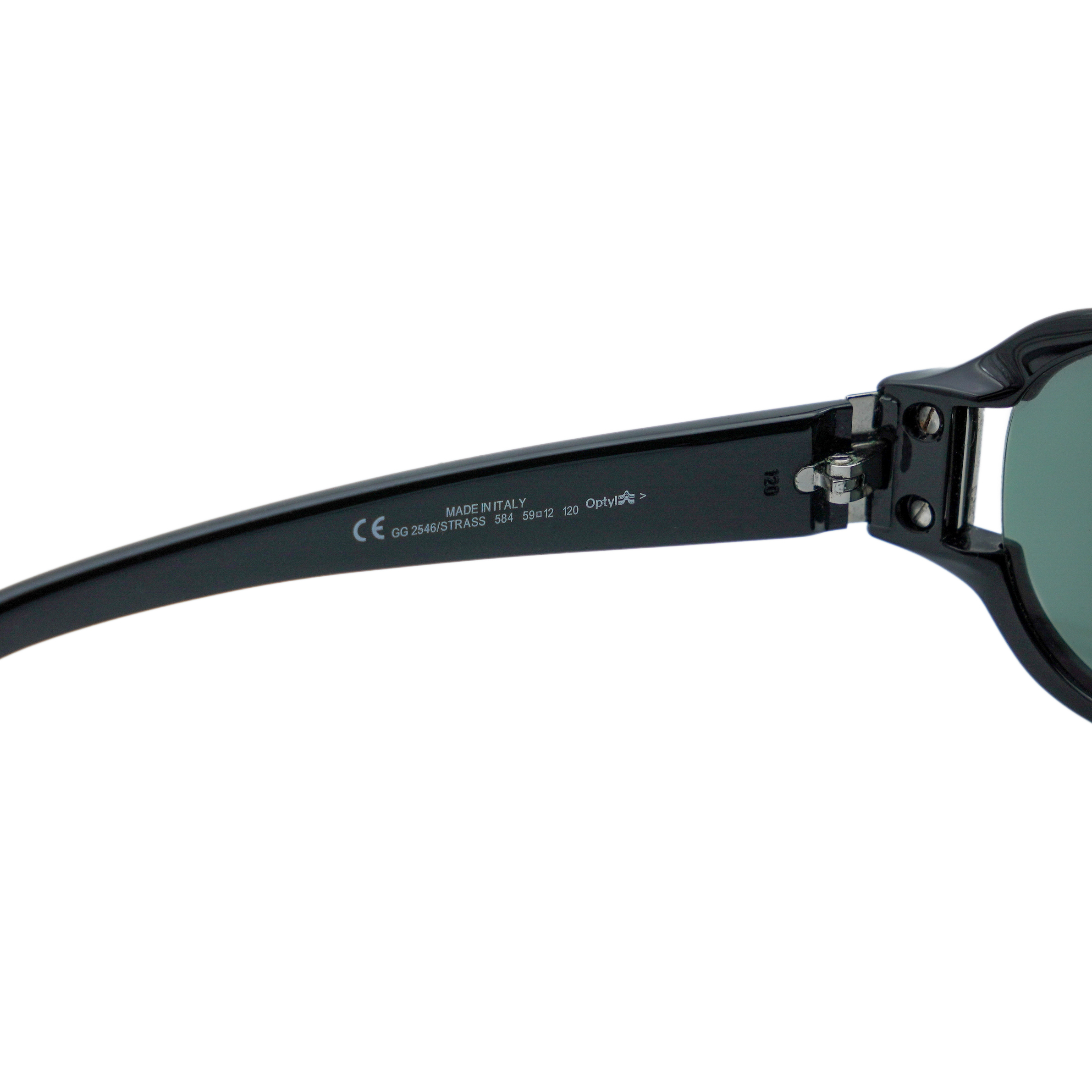 Vintage Gucci GG 2546/Strass Black Rectangular Sunglasses — photo 6