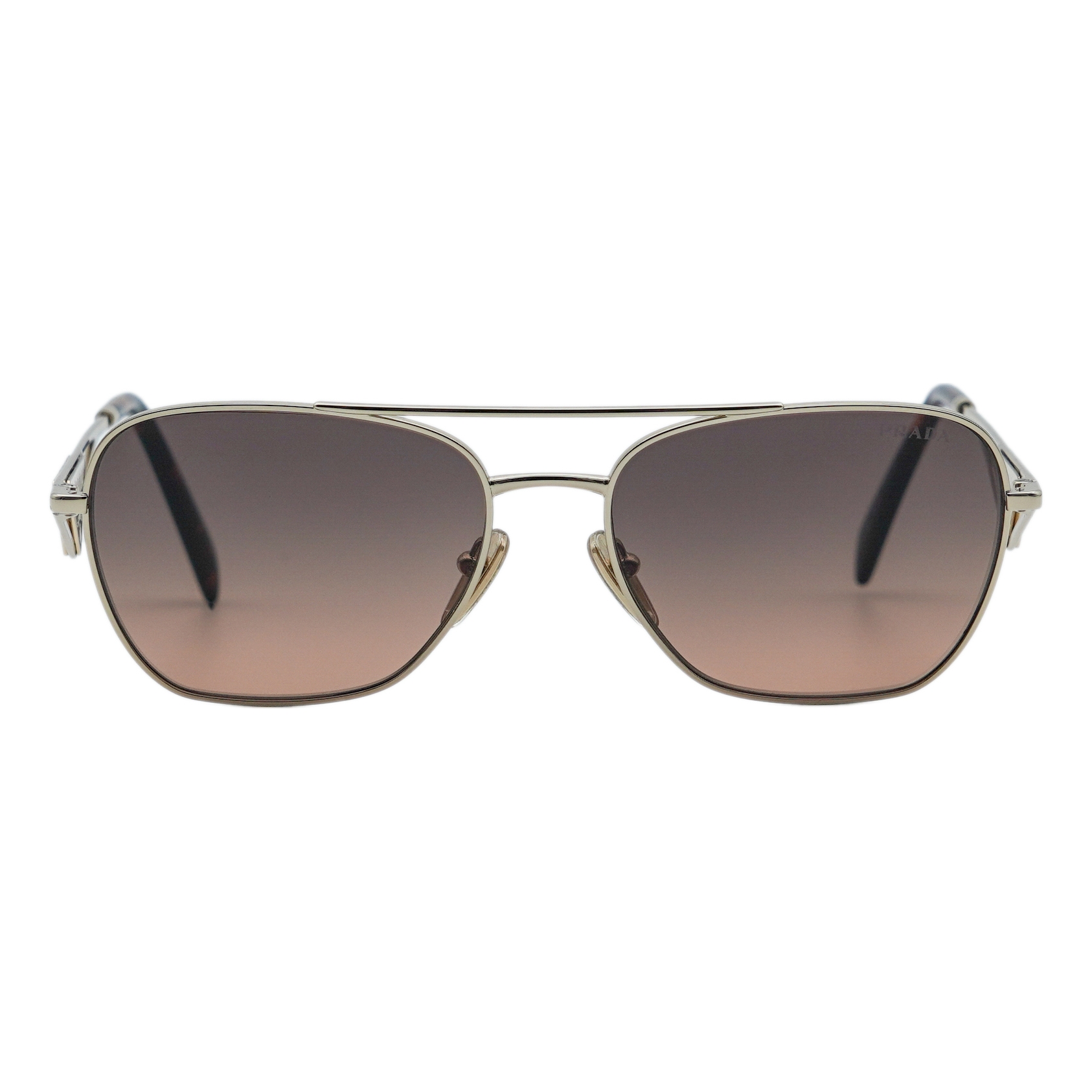 Vintage Prada Milano SPR A50 Gold Triangle Logo Sunglasses — photo 2