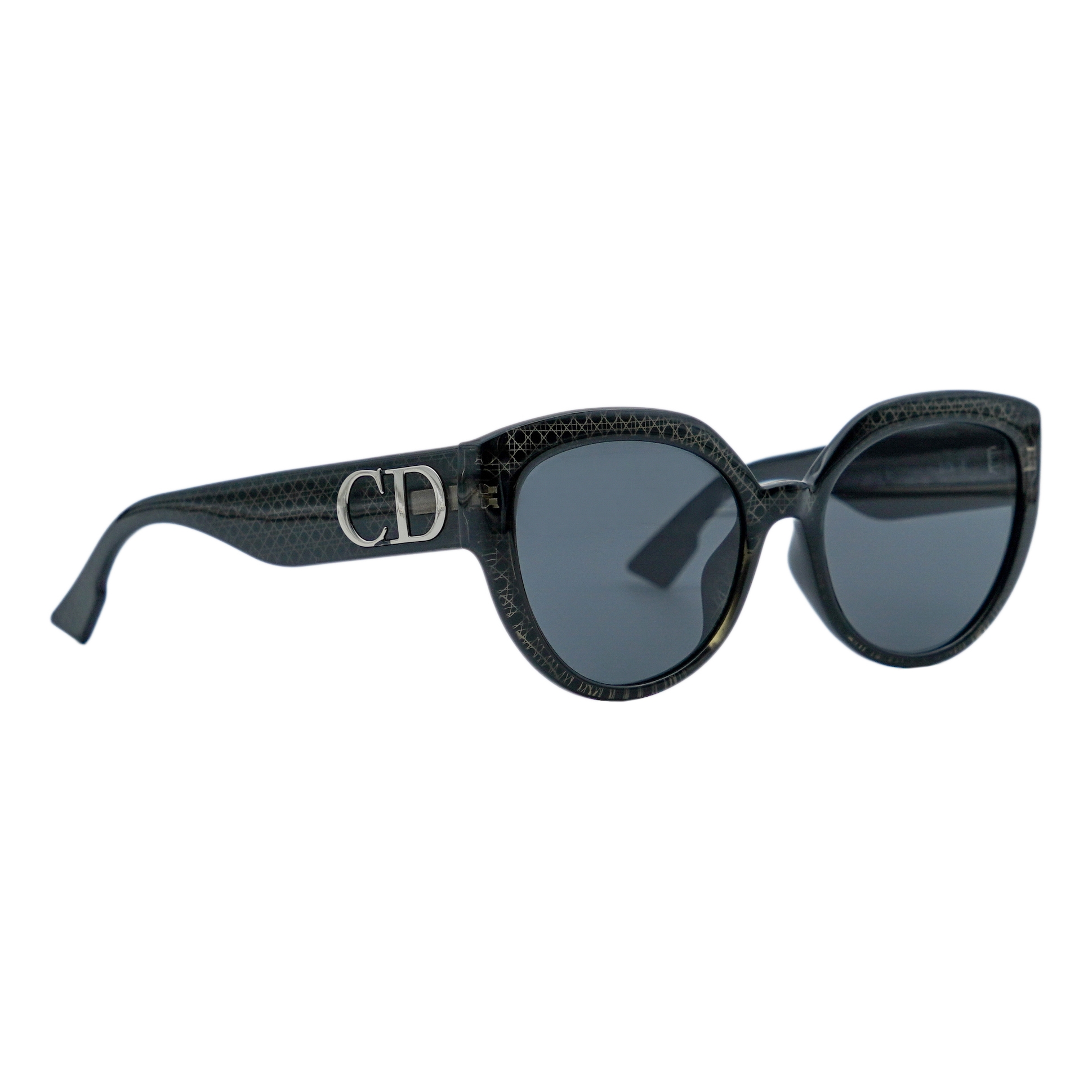 Dior DDiorF PRN2K Black Cat Eye Womens CD Logo Sunglasses