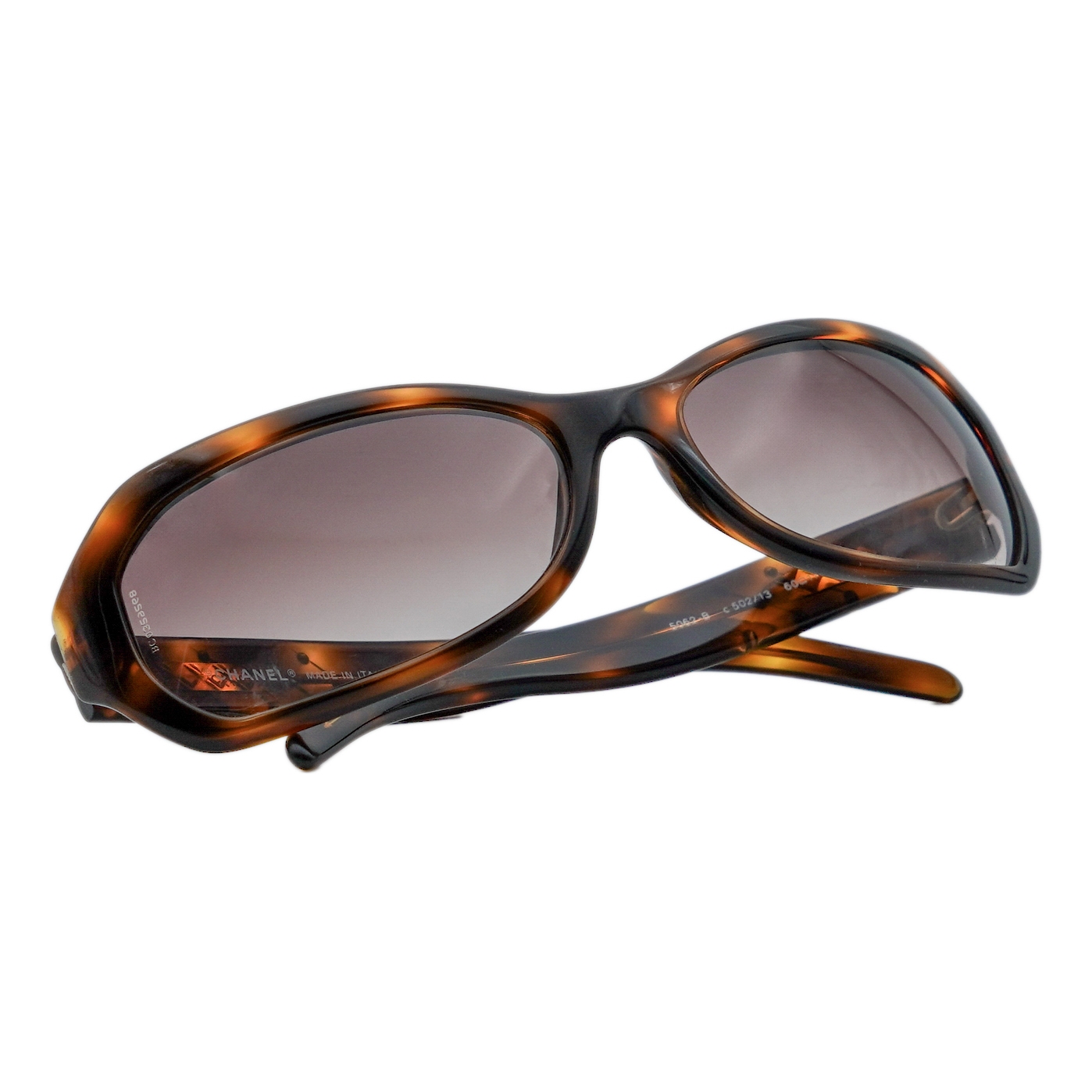 Vintage Chanel 5062 Tortoiseshell Crystal CC Logo Sunglasses — photo 10