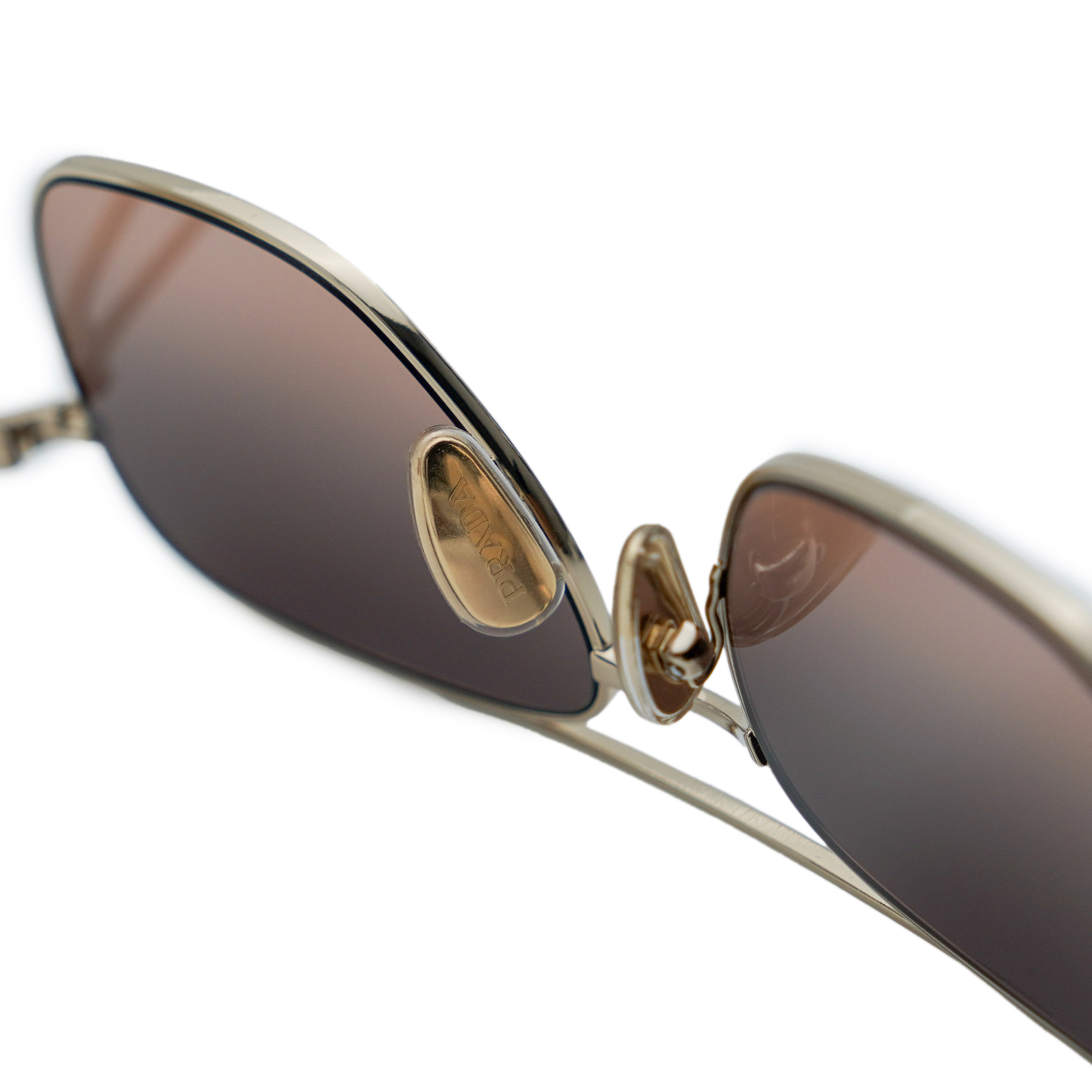 Vintage Prada Milano SPR A50 Gold Triangle Logo Sunglasses — photo 10