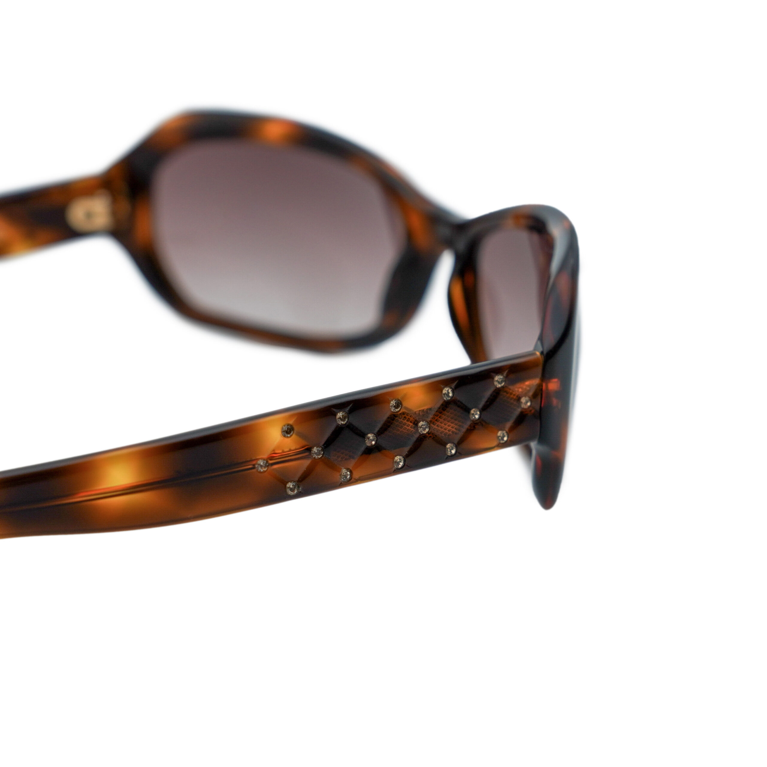 Vintage Chanel 5062 Tortoiseshell Crystal CC Logo Sunglasses — photo 6