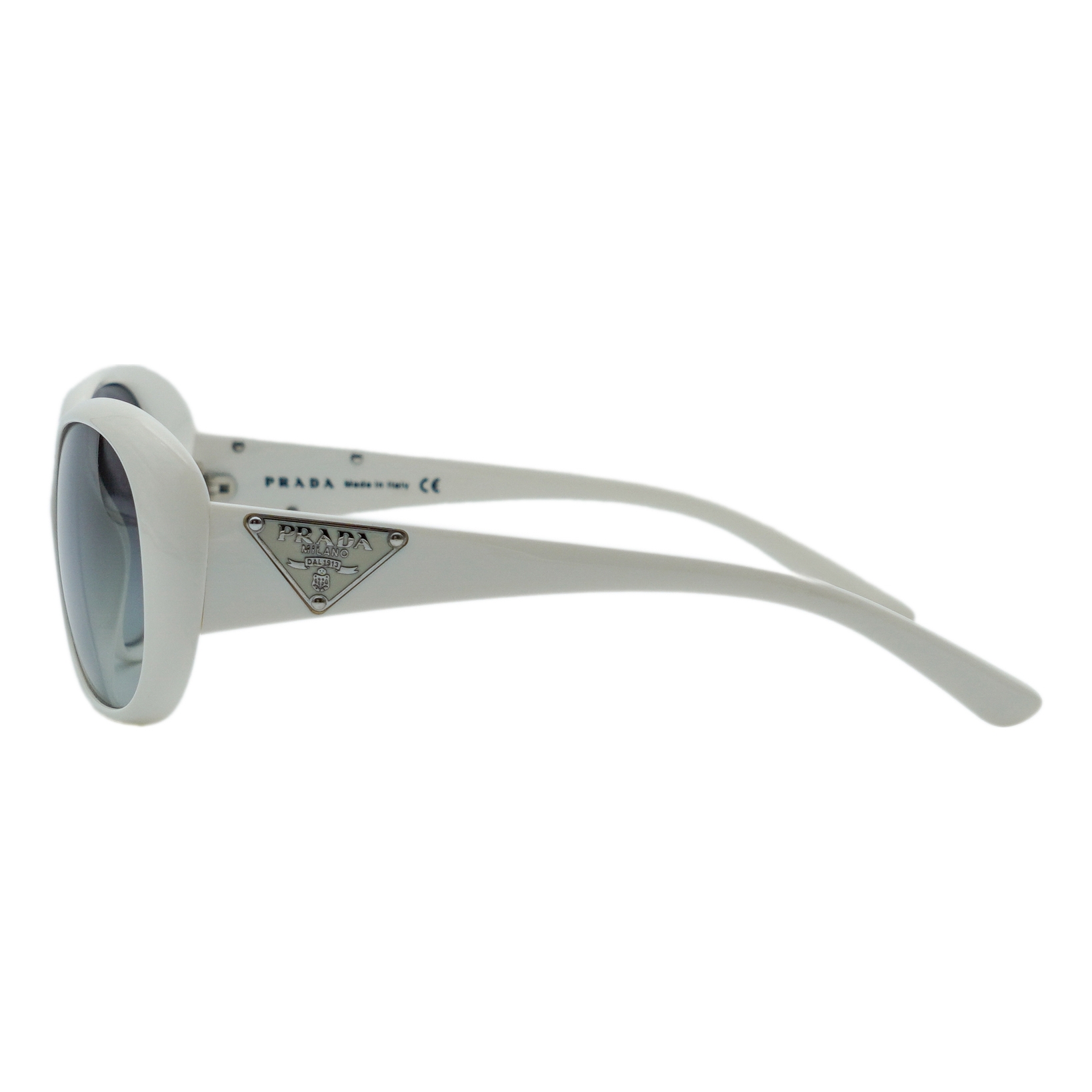 Prada Milano SPR 27L White Oval Triangle Logo Sunglasses — photo 3