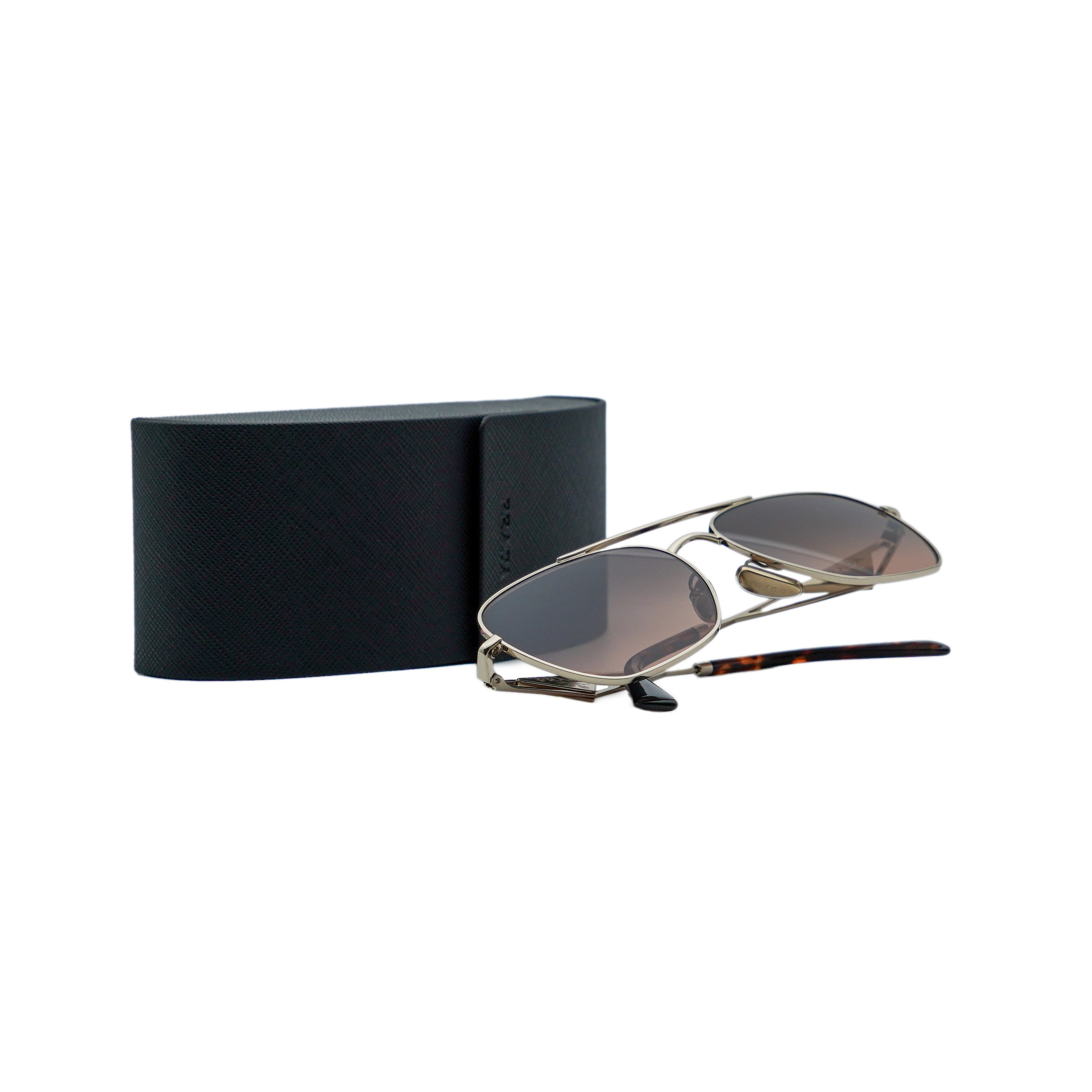 Vintage Prada Milano SPR A50 Gold Triangle Logo Sunglasses — photo 11