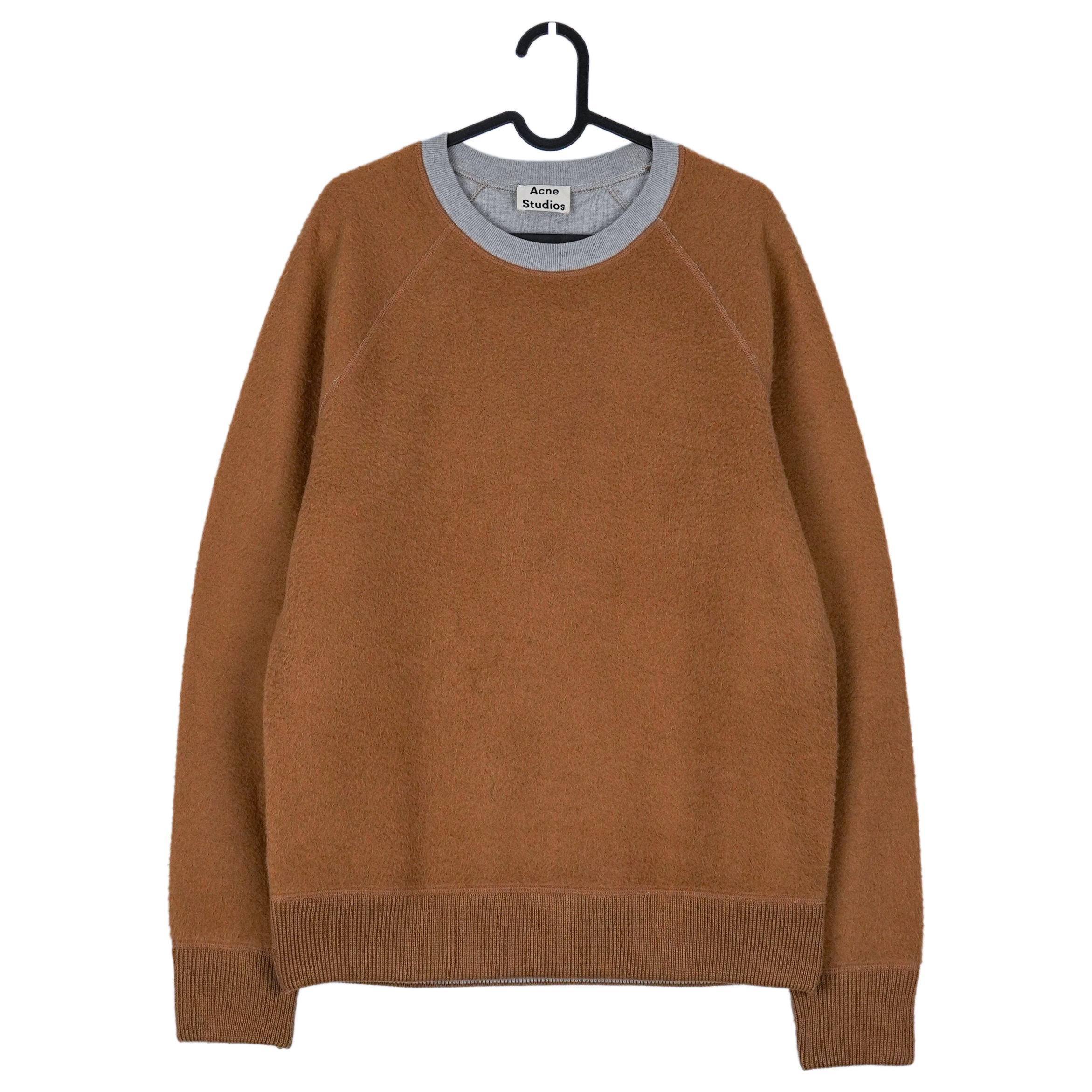 Acne Studios AW14 College Reverse Gray Wool Blend Sweatshirt