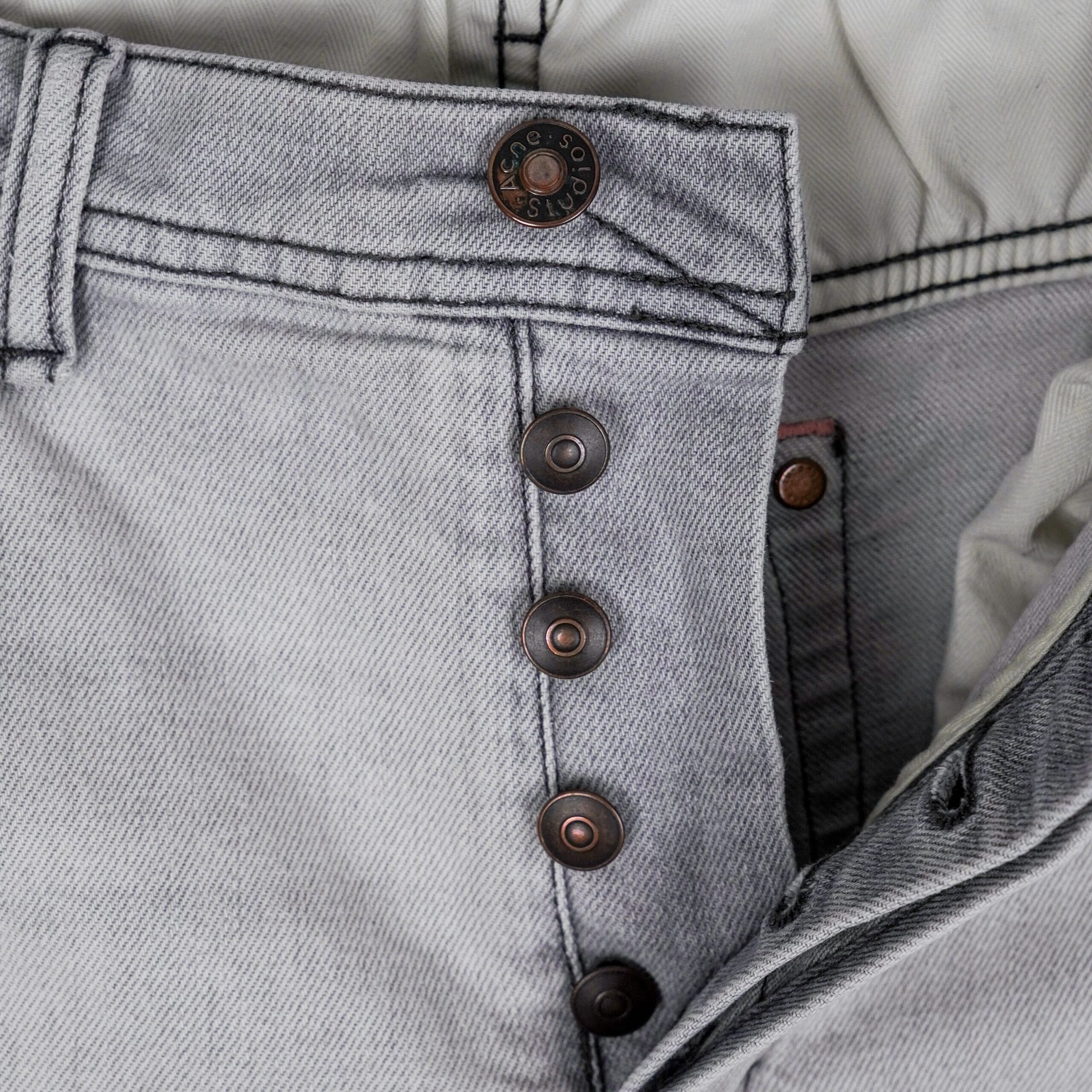 Acne Studios River Stone Gray Slim Fit Denim Pants Jeans — photo 5